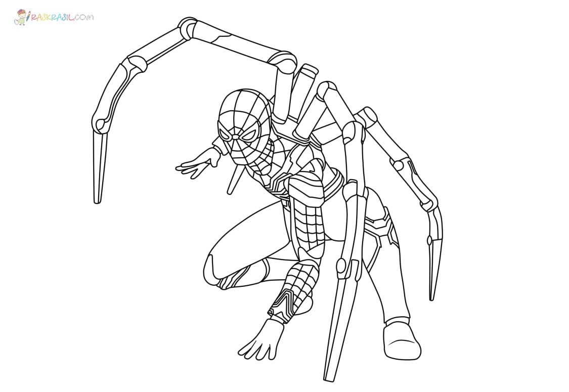 Iron Spiderman Coloring Pages