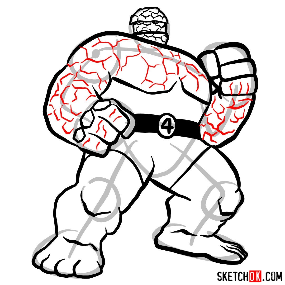 It s Clobberin Time How To Draw The Thing From Fantastic Four