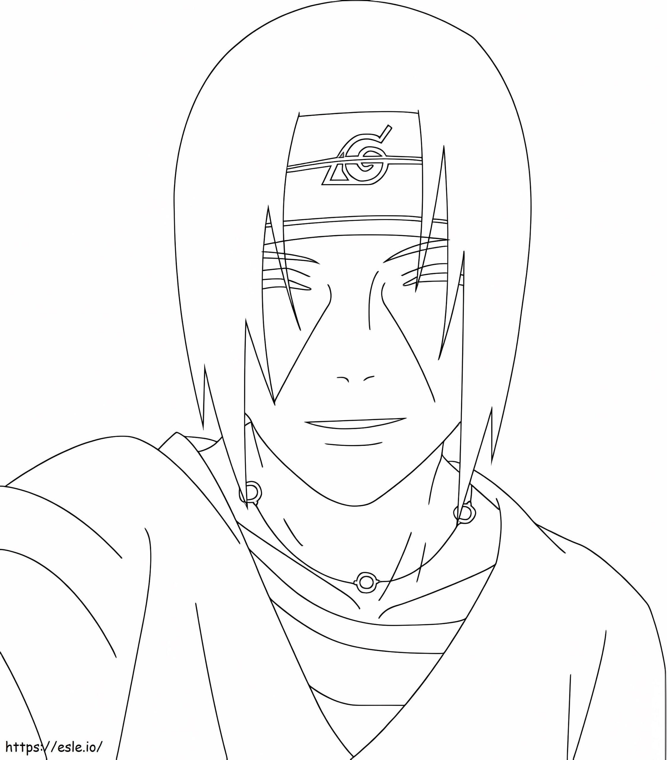 Itachi Smiling Coloring Page
