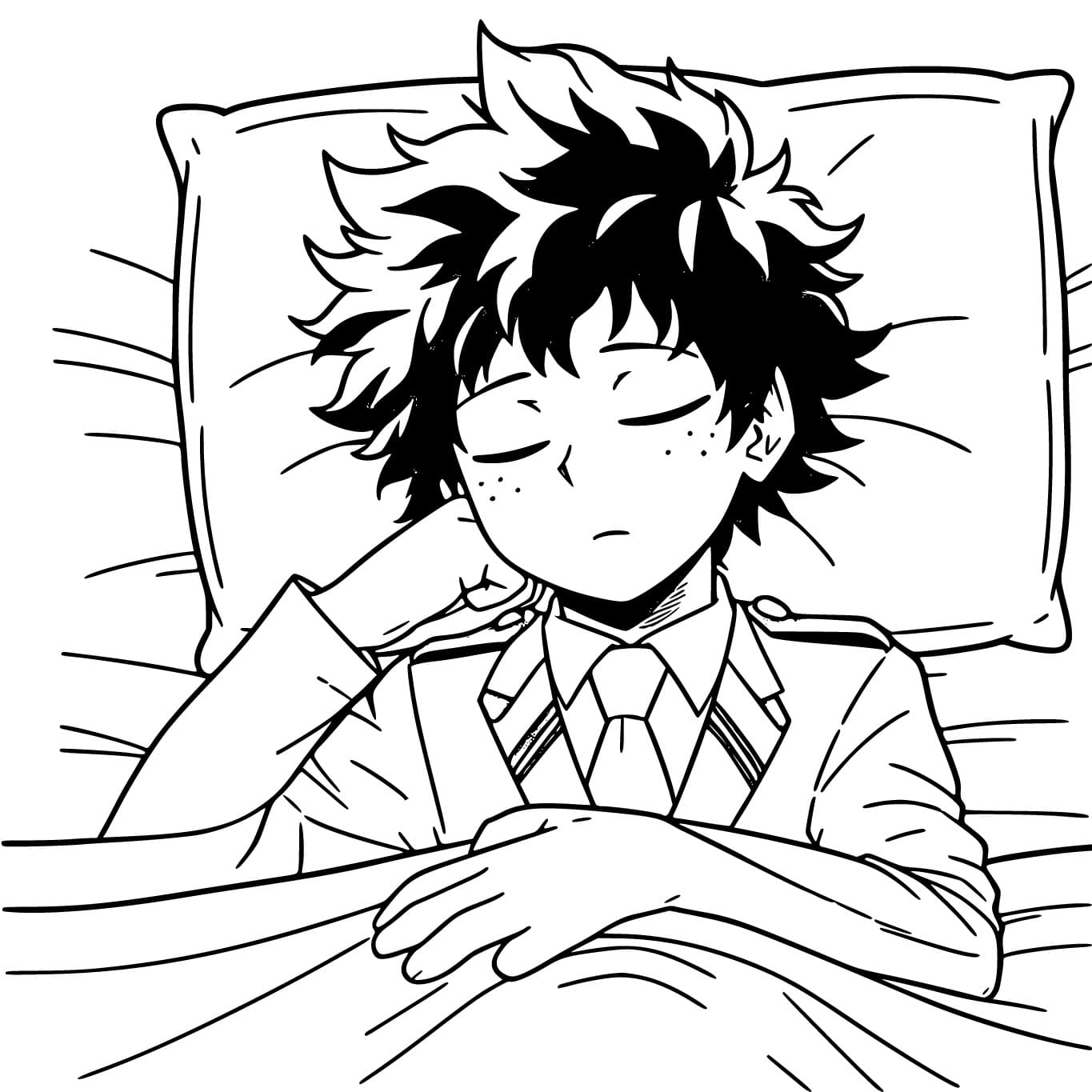 Izuku Midoriya Deku Coloring Pages ColoringLib