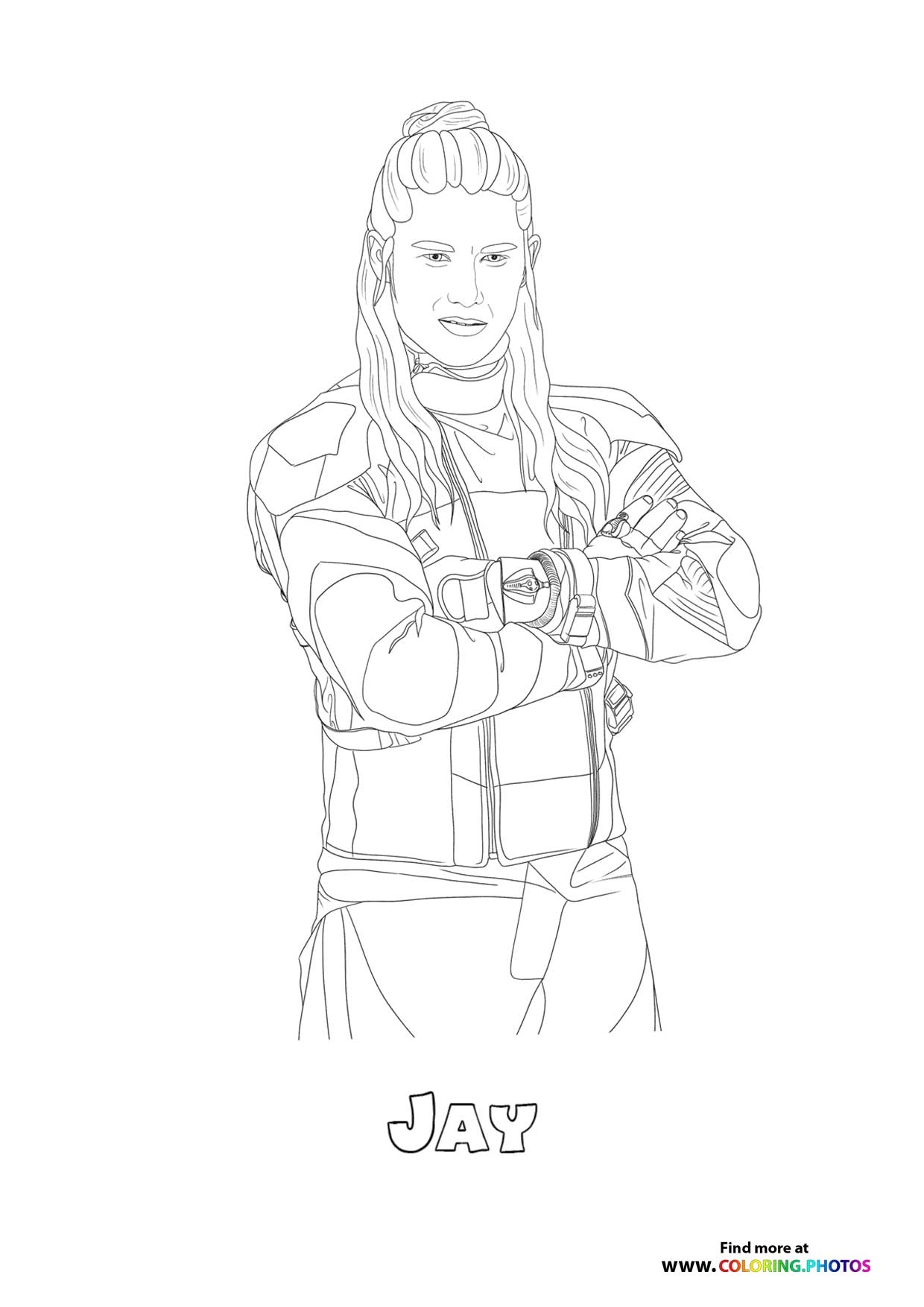 Jay From Descendants Coloring Pages For Kids
