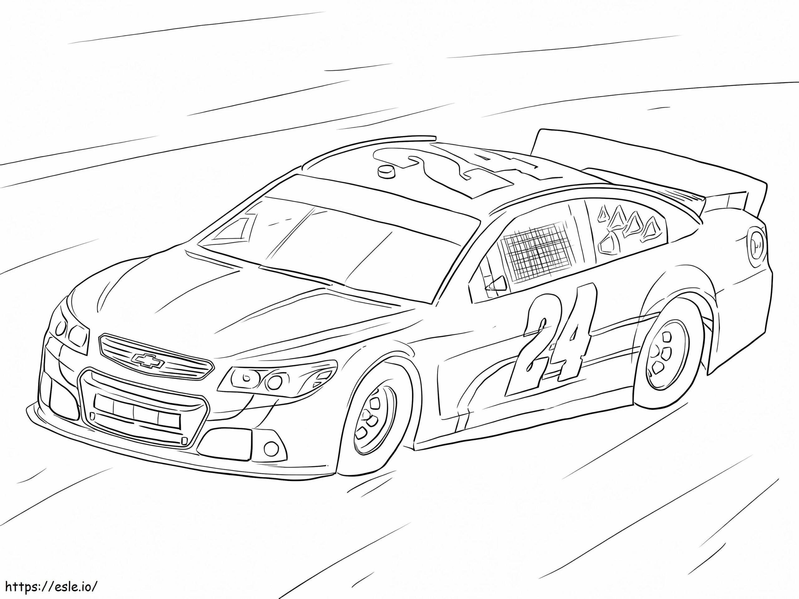 Jeff Gordon NASCAR Car Coloring Page