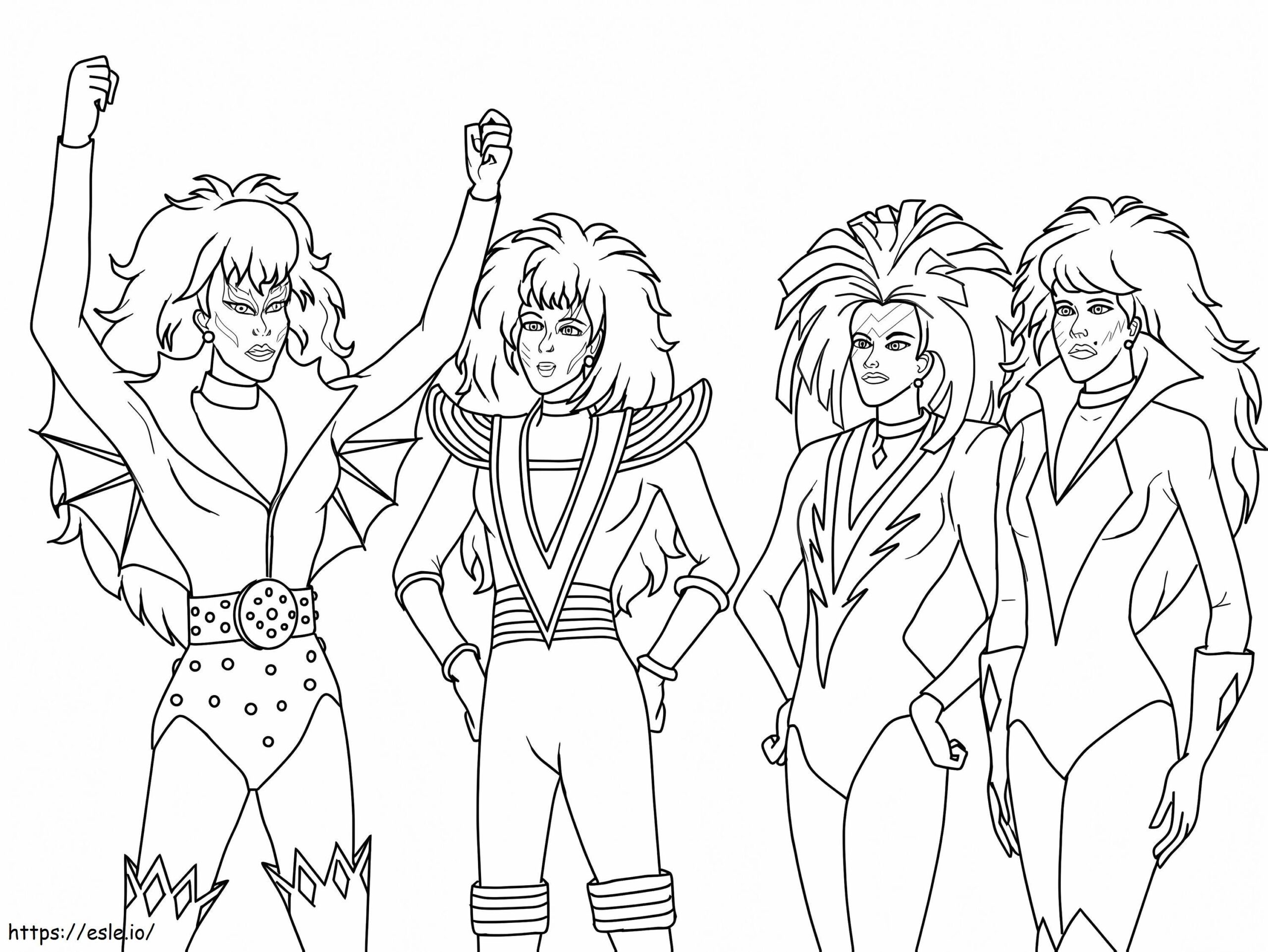 Jem And The Holograms Characters Coloring Page