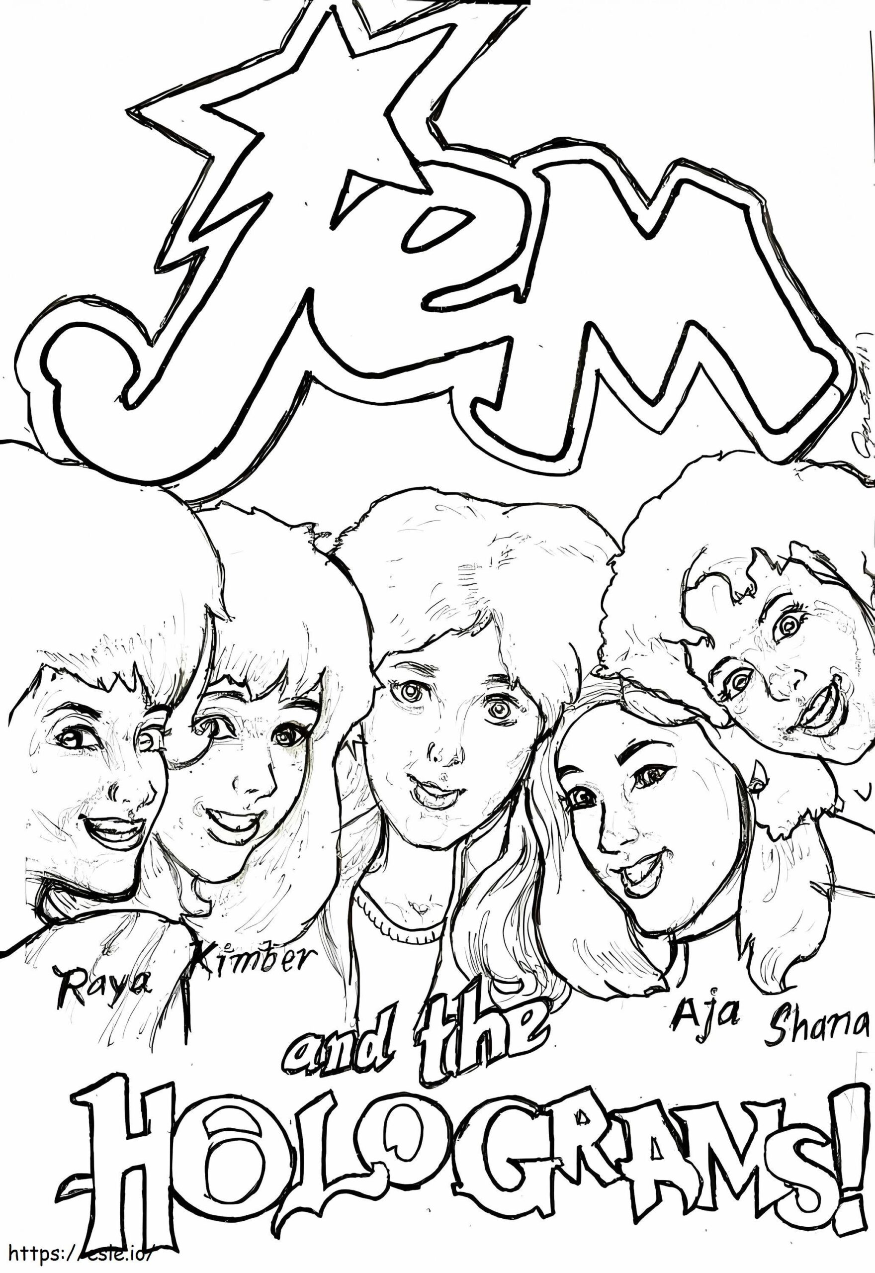 Jem And The Holograms Poster Coloring Page