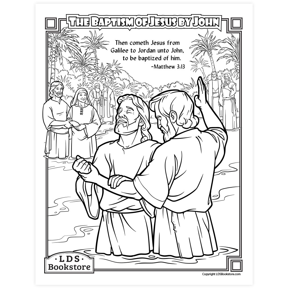 Jesus Christ Is Baptized Coloring Page Printable