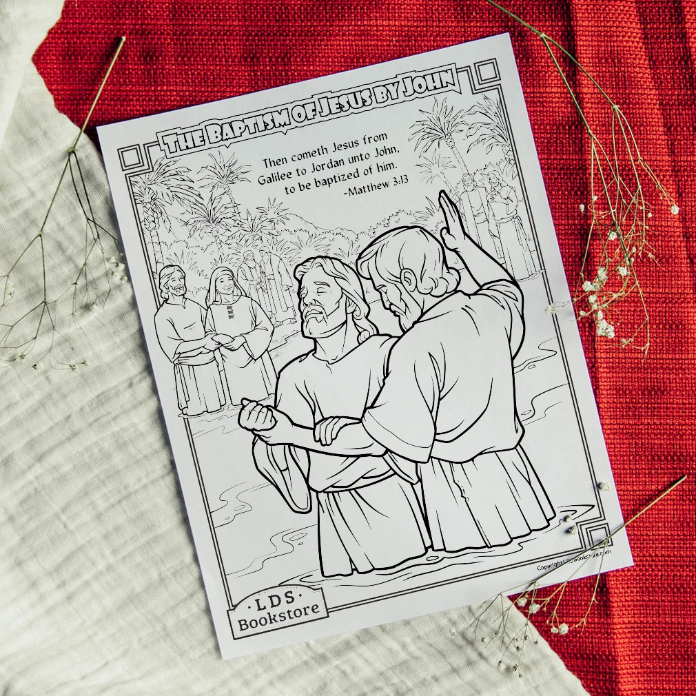 John Baptized Jesus Coloring Page Printable