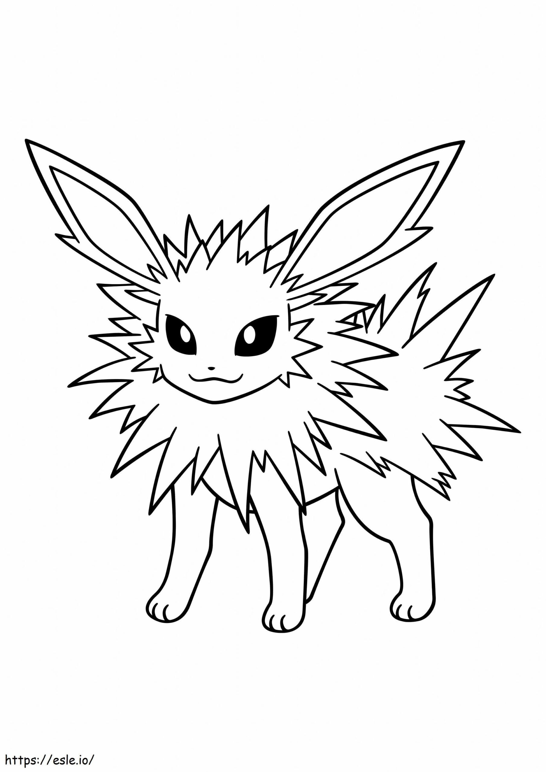Jolteon En Pokemon Scaled Coloring Page