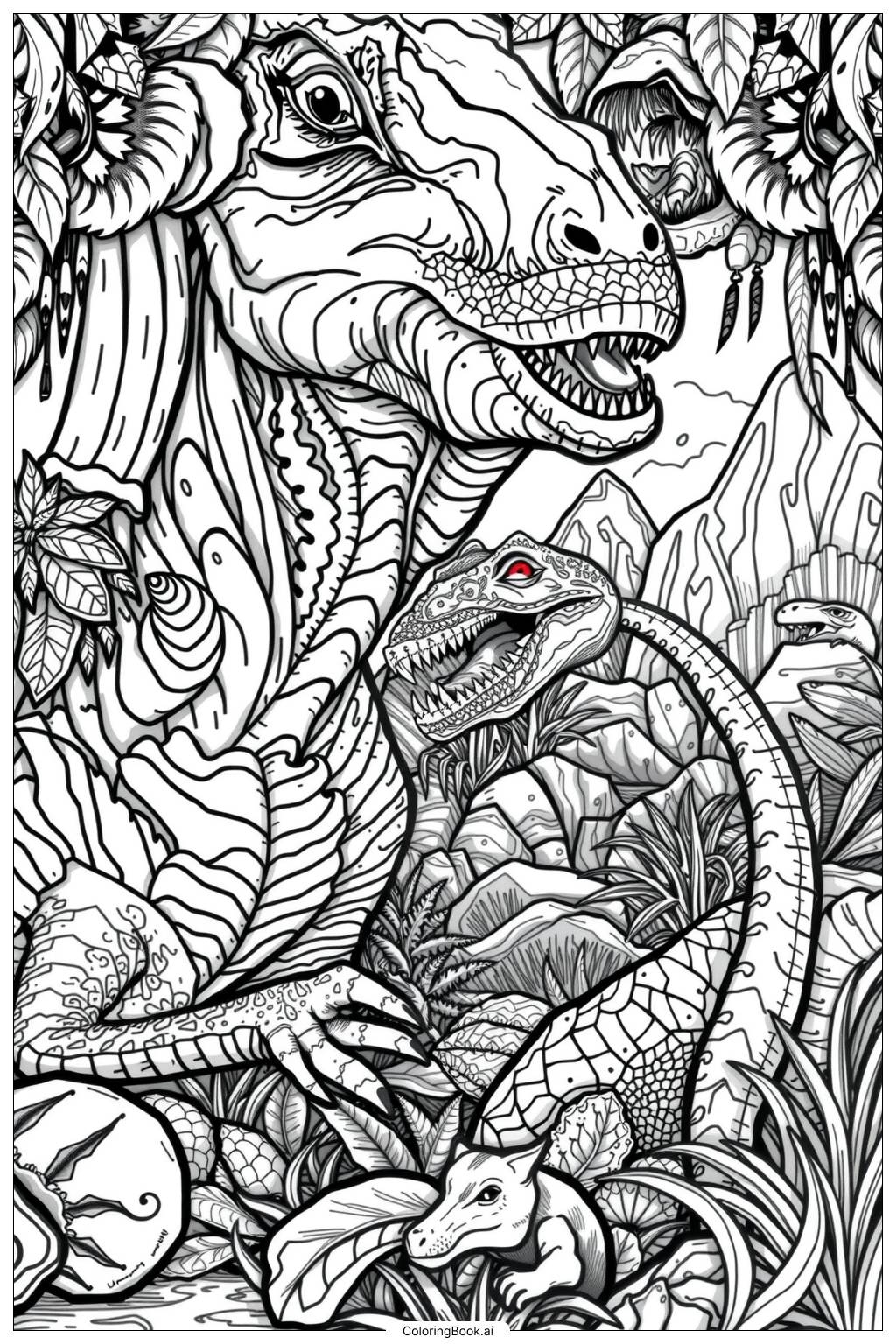 Indoraptor 2 Coloring Page Printable