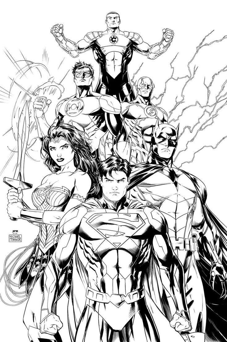 Justice League Coloring Page Printable