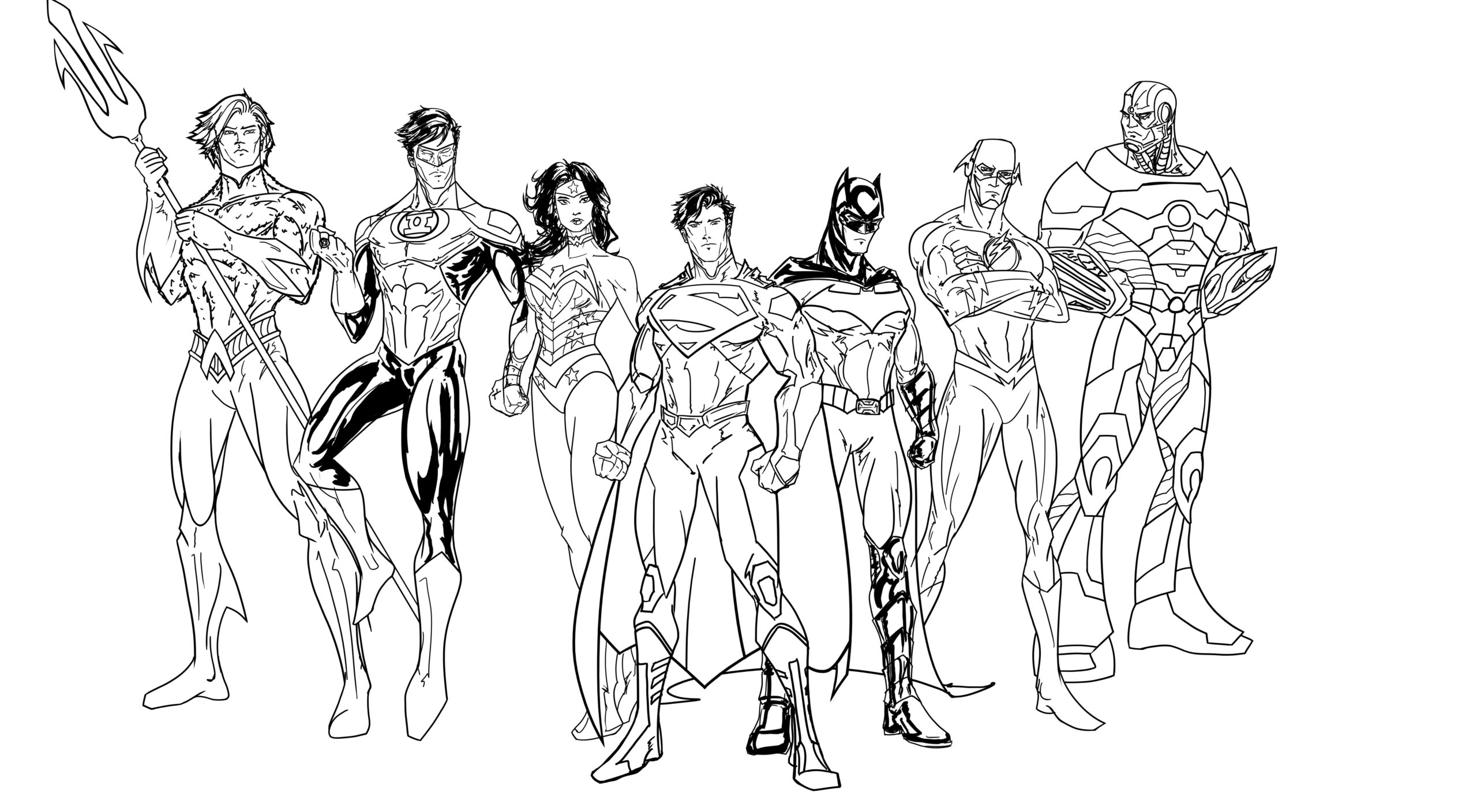 Justice League Coloring Pages Printable