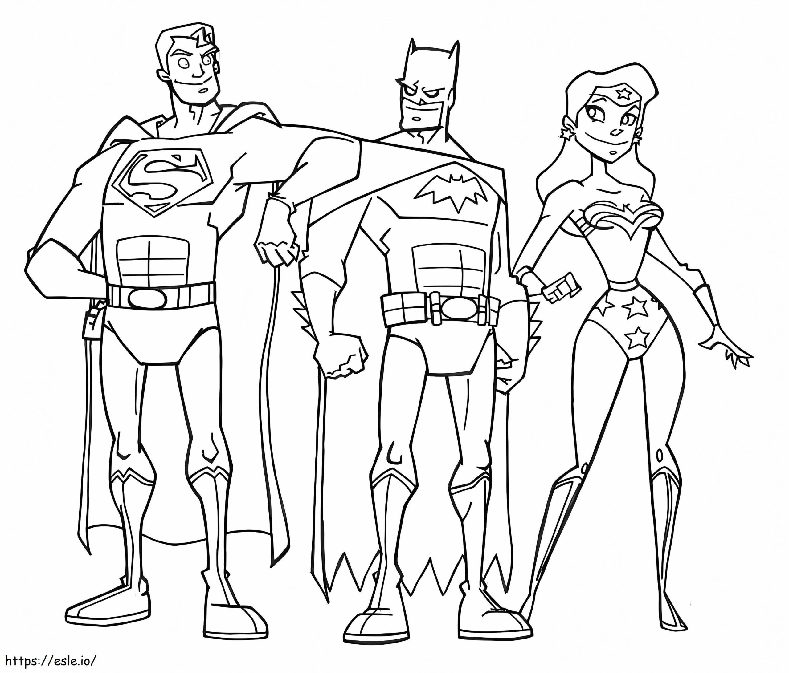 Justice League Pictures Coloring Page