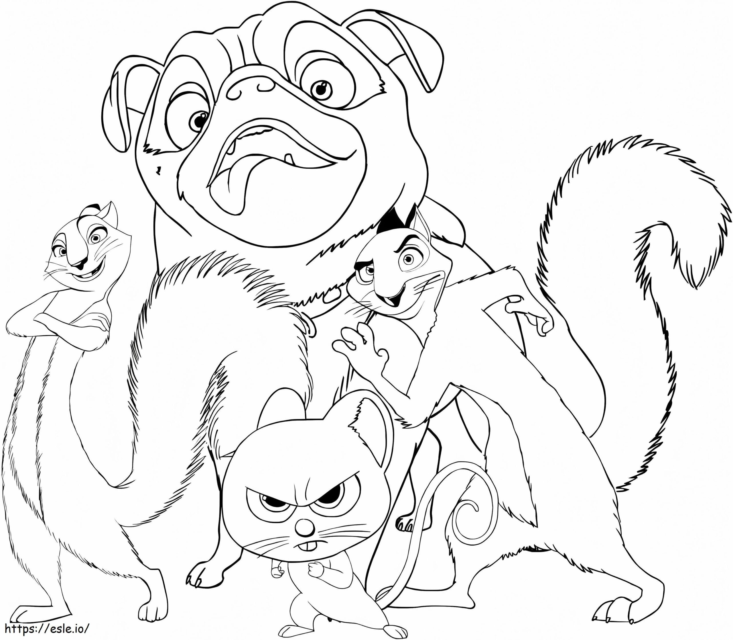 Raccoon From The Nut Job Coloring Page