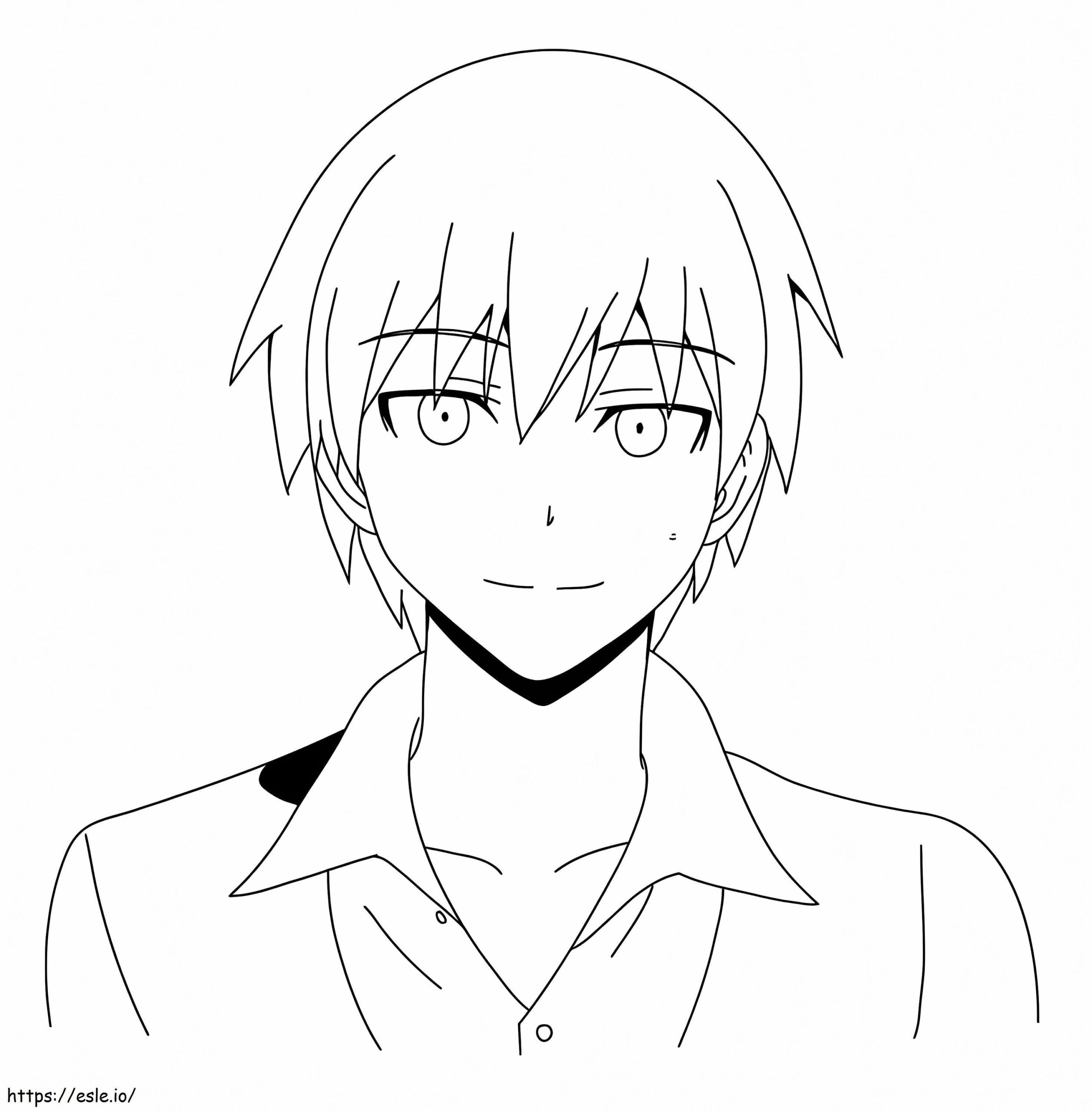 Karma From Assassination Classroom Coloring Page