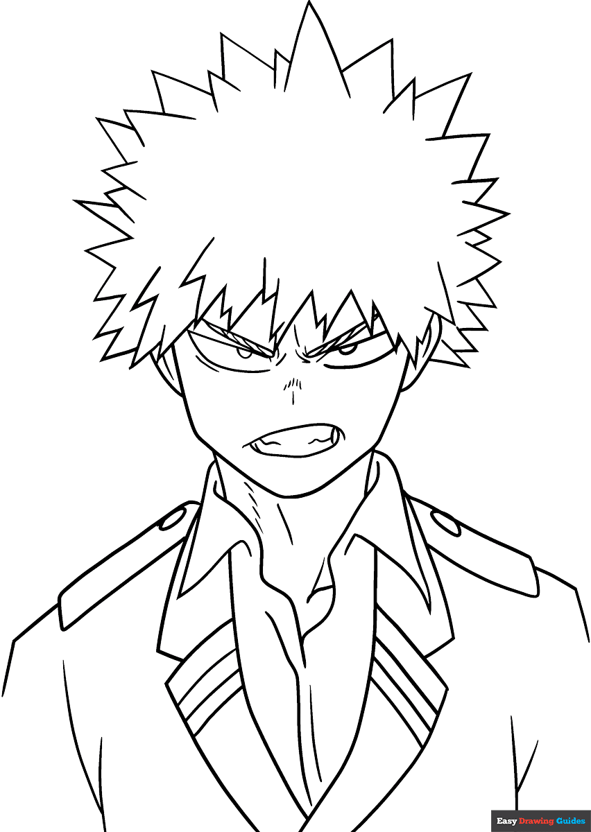 Bakugo Coloring Pages Printable