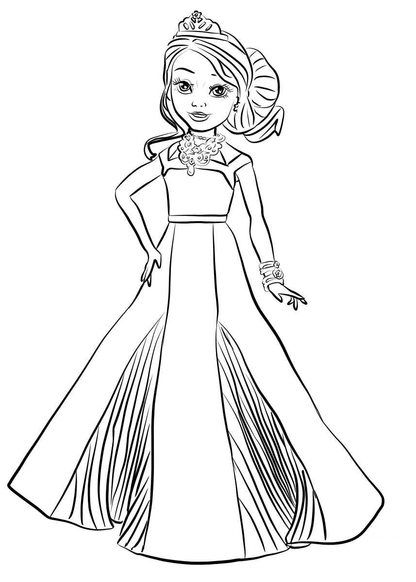 Kids n fun Coloring Page Disney Descendant Wicked World Audrey