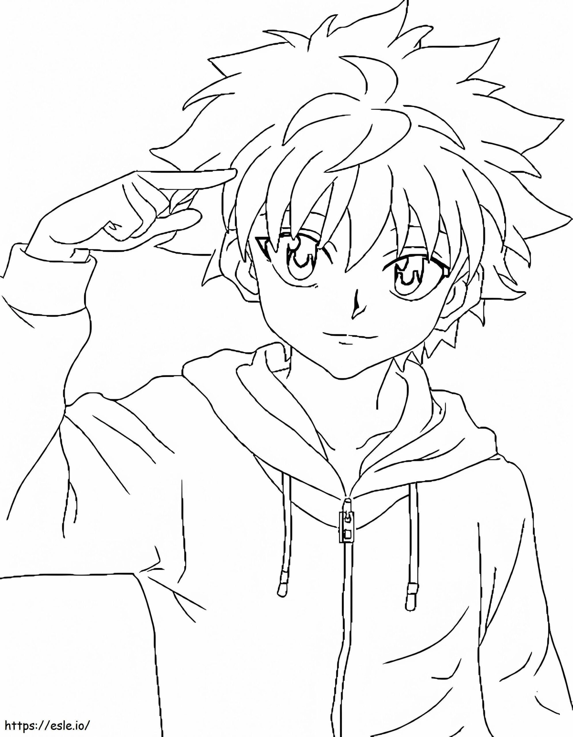 Killua Hunter X Hunter 1 Coloring Page