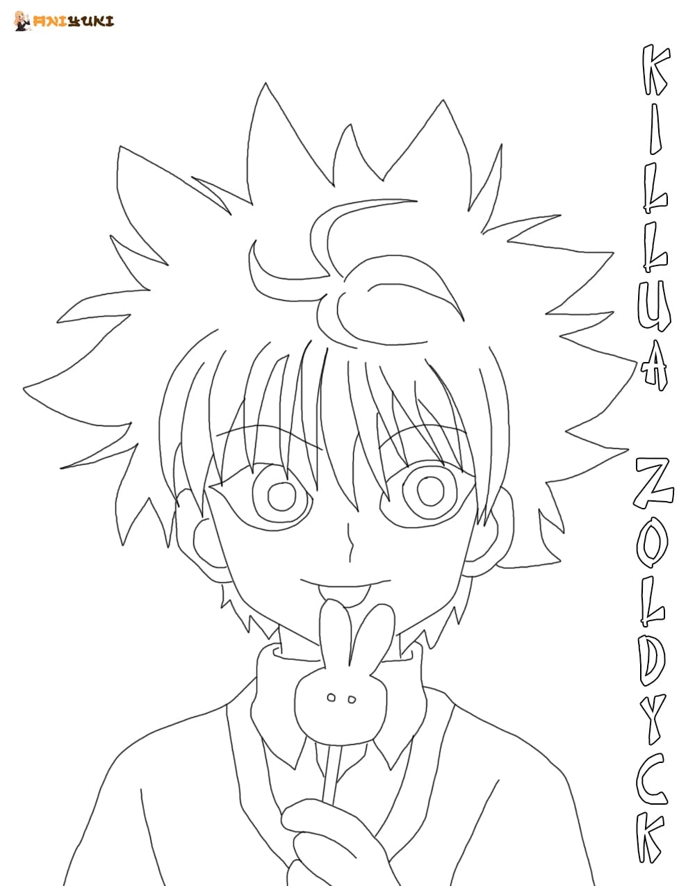 Killua Zoldyck Coloring Pages Free Printable Coloring Pages
