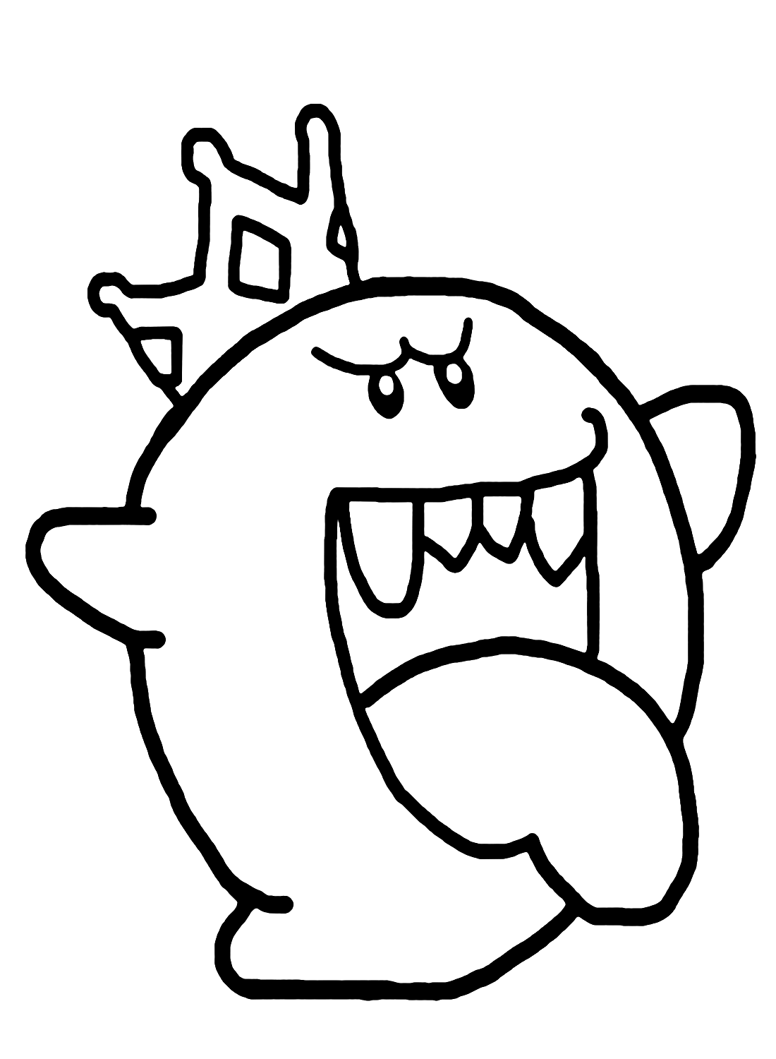 Mario Bros King Boo Coloring Page
