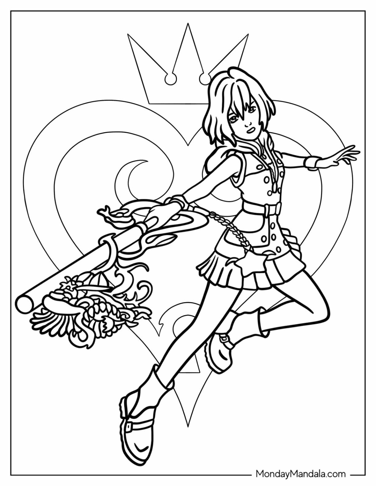 Kingdom Hearts Coloring Pages Free PDF Printables 