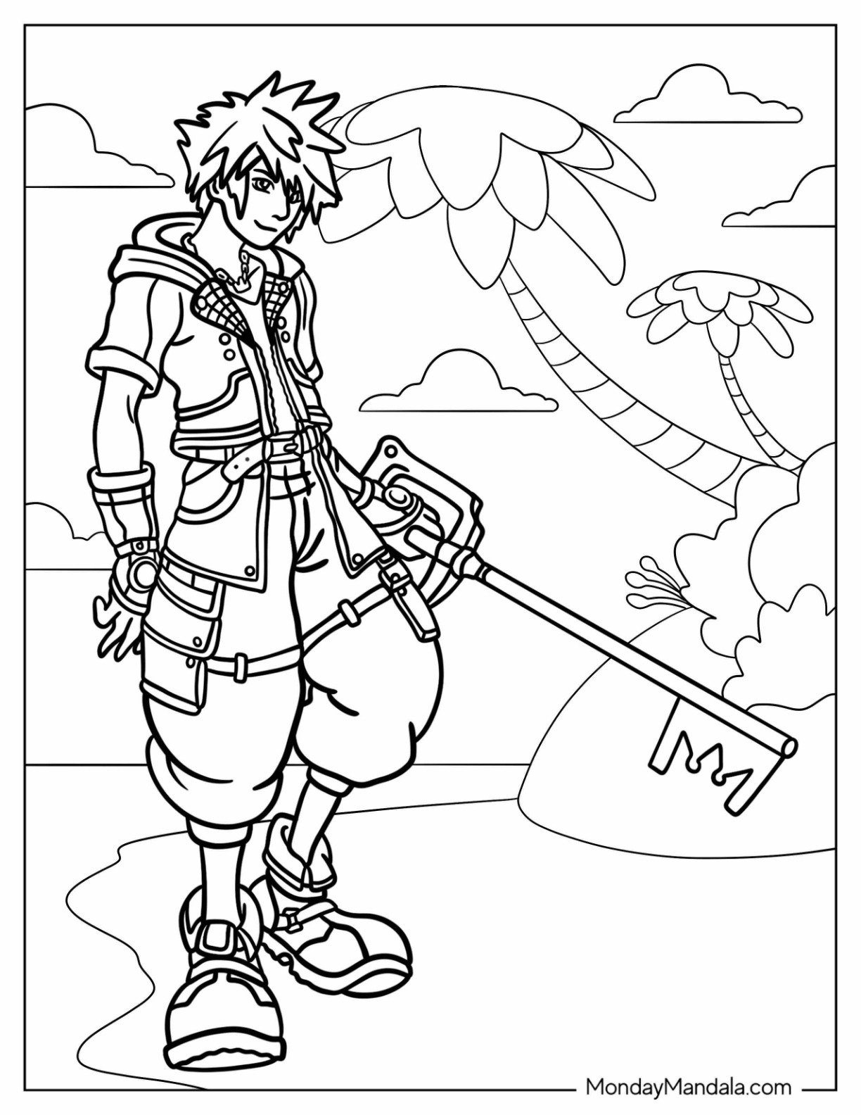 Kingdom Hearts Coloring Pages Free PDF Printables 