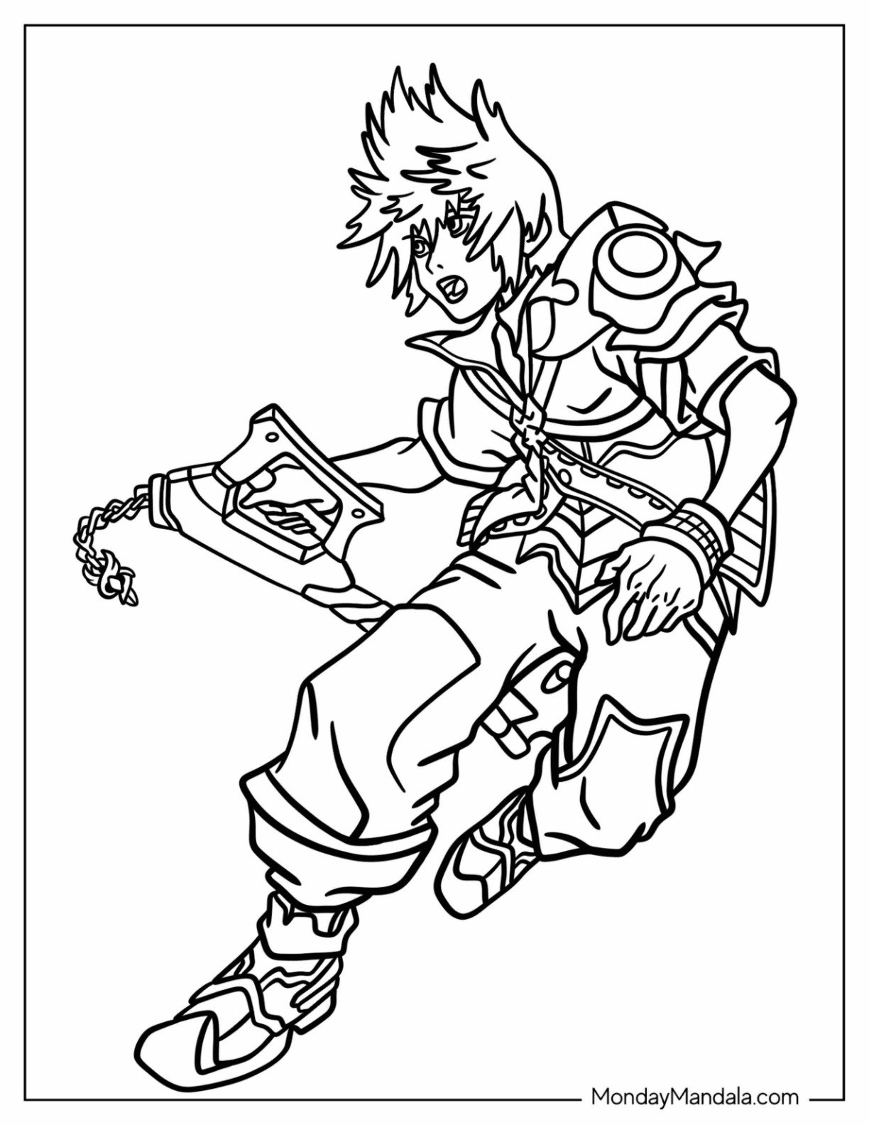 Kingdom Hearts Coloring Pages Free PDF Printables 