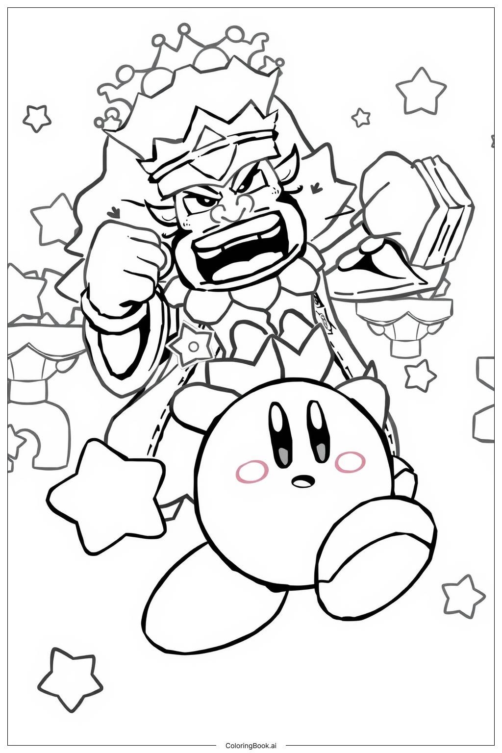 Little King Dedede Coloring Pages Printable