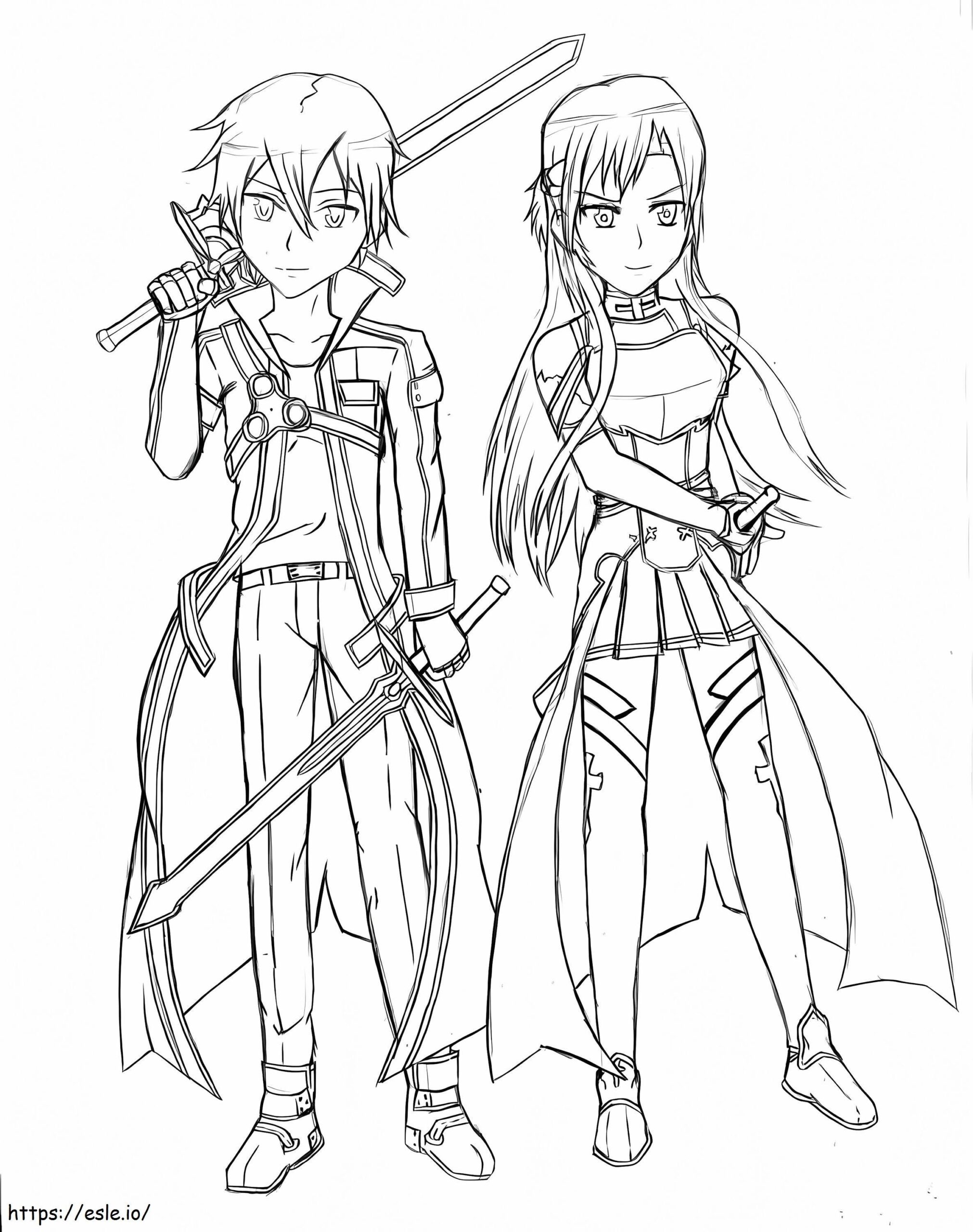 Kirito Coloring Coloring Pages Printable