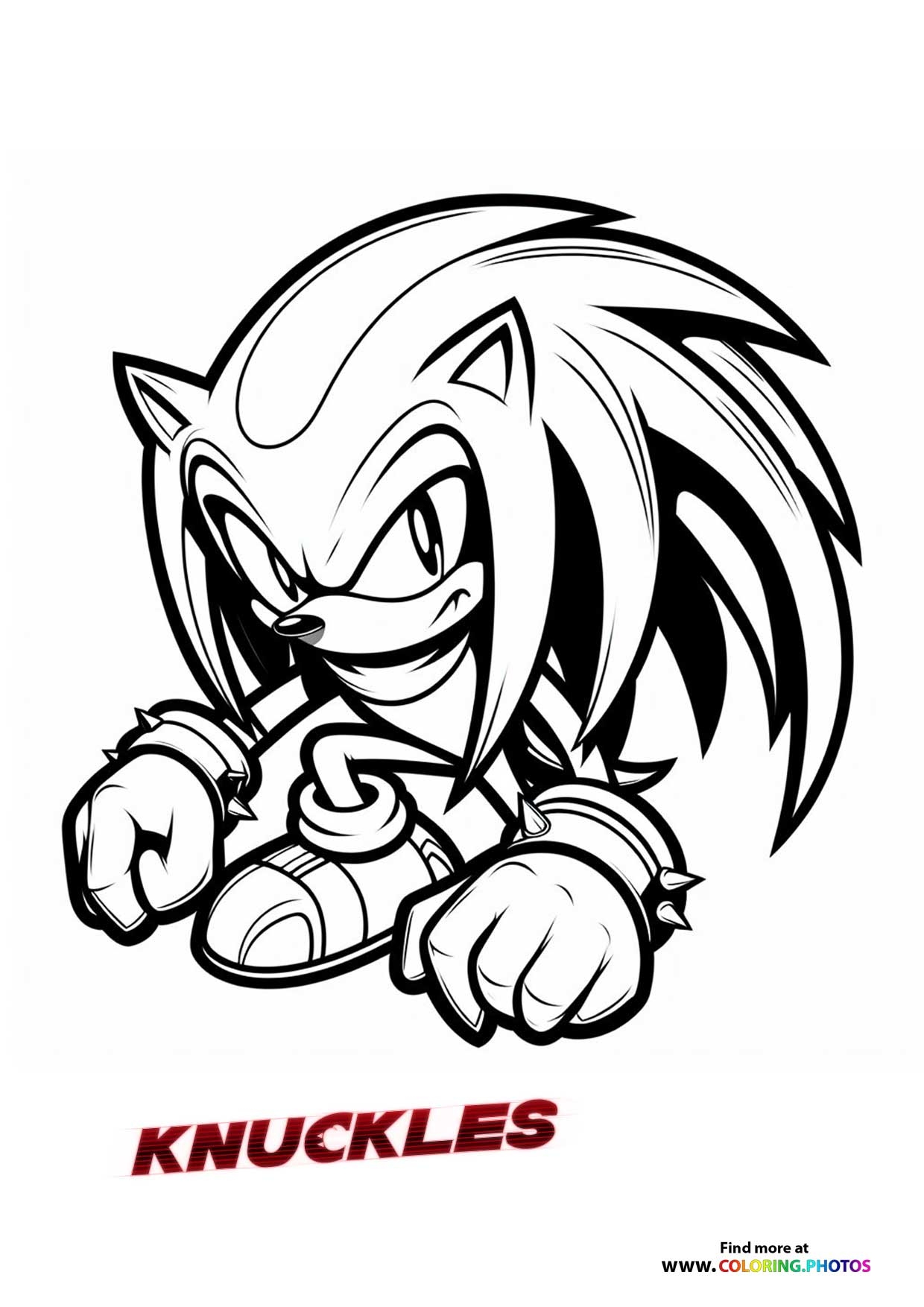 Knuckles Paramount Series Coloring Pages For Kids Free Printables