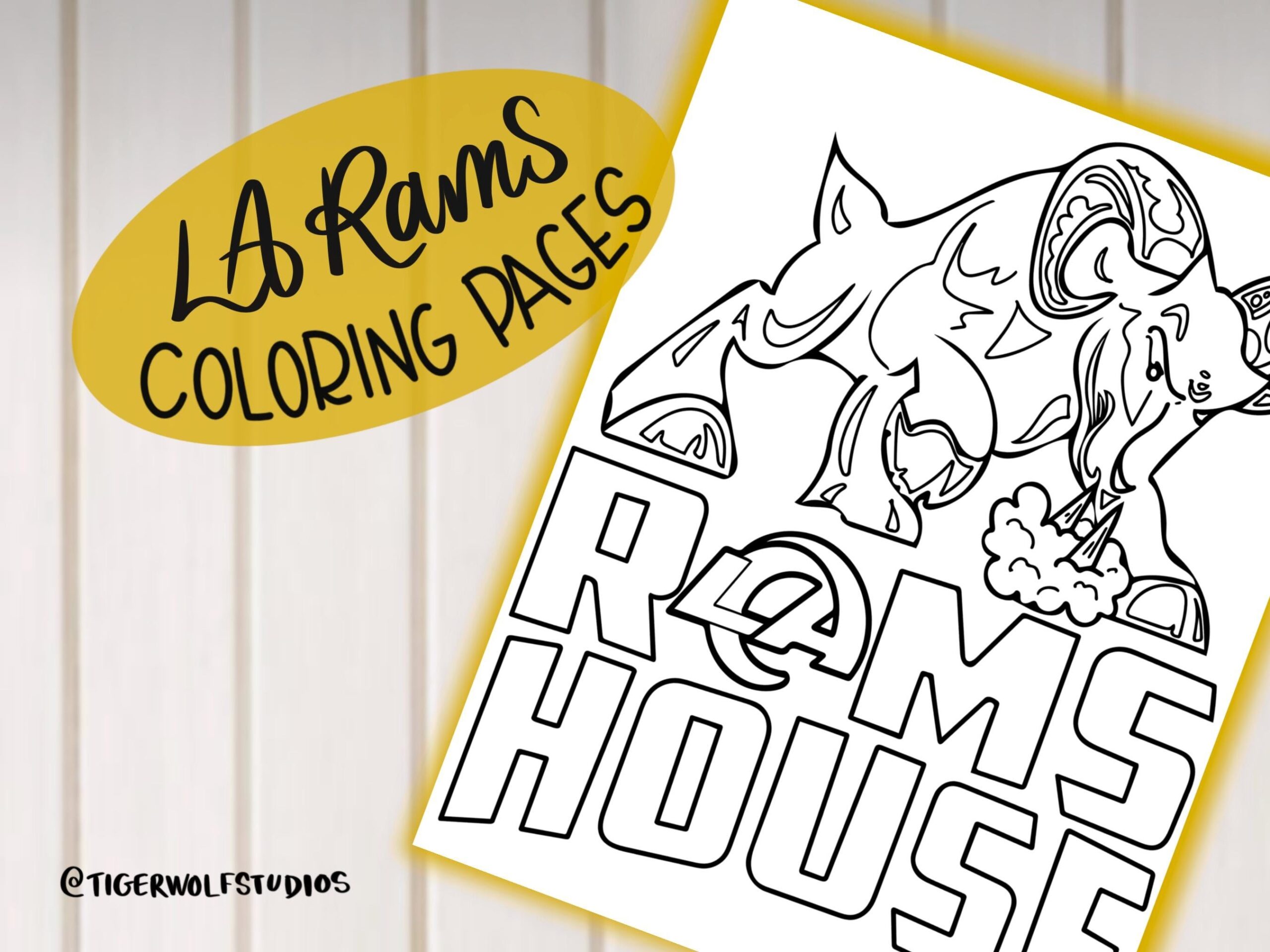 La Rams Coloring Pages Printable