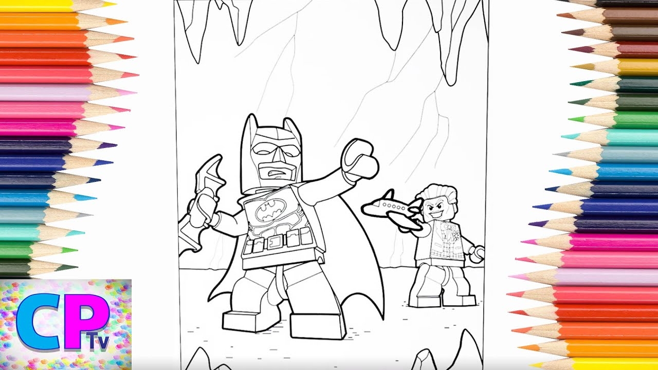 Lego Batman Vs Lego Joker In Underground Fight Coloring Pages Drawing Of Superhero Vs Villain YouTube