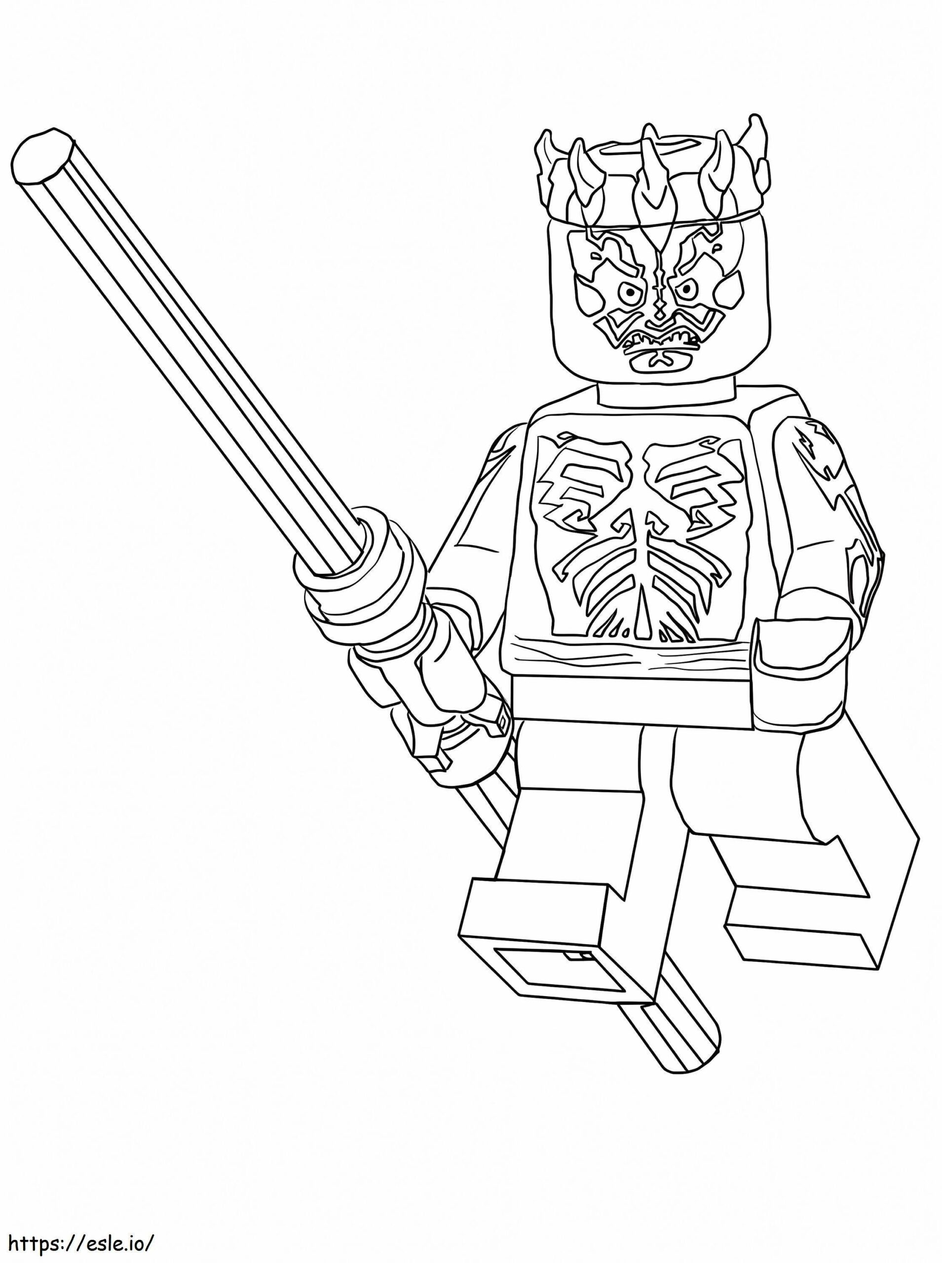 Lego Darth Maul Coloring Page