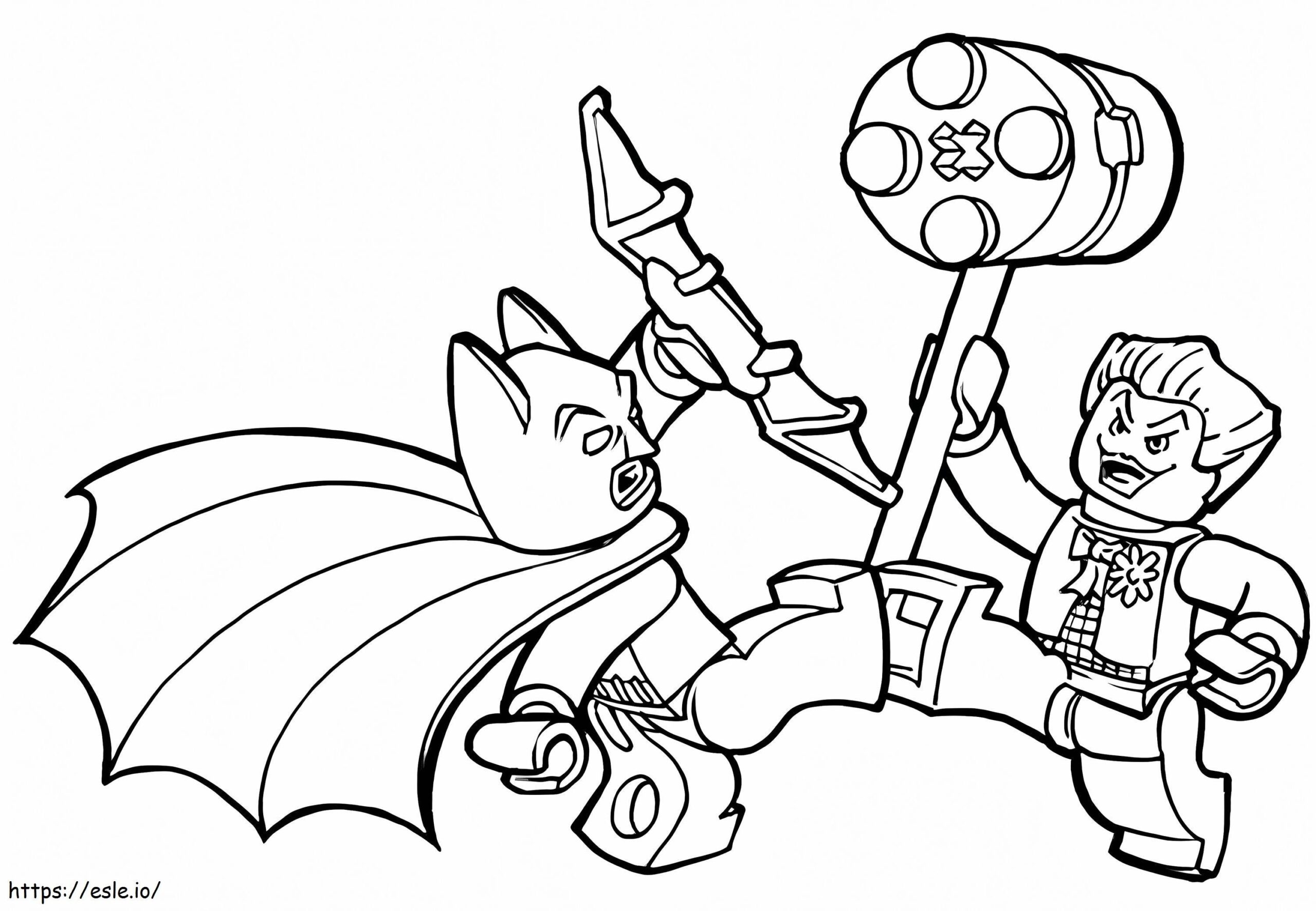 Lego Joker Vs Lego Batman Coloring Page