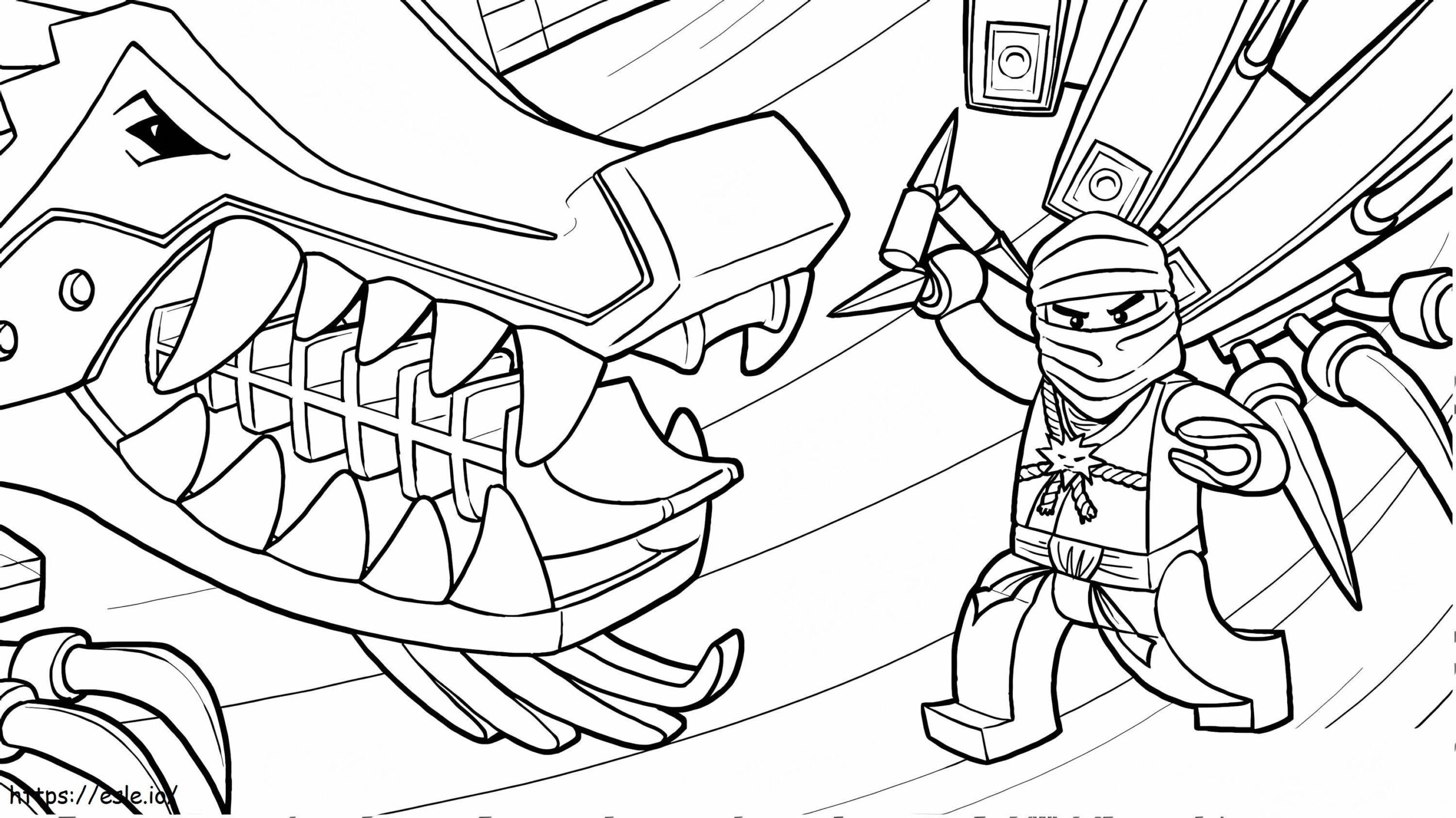 Lego Ninjago Zane 1024X576 Coloring Page