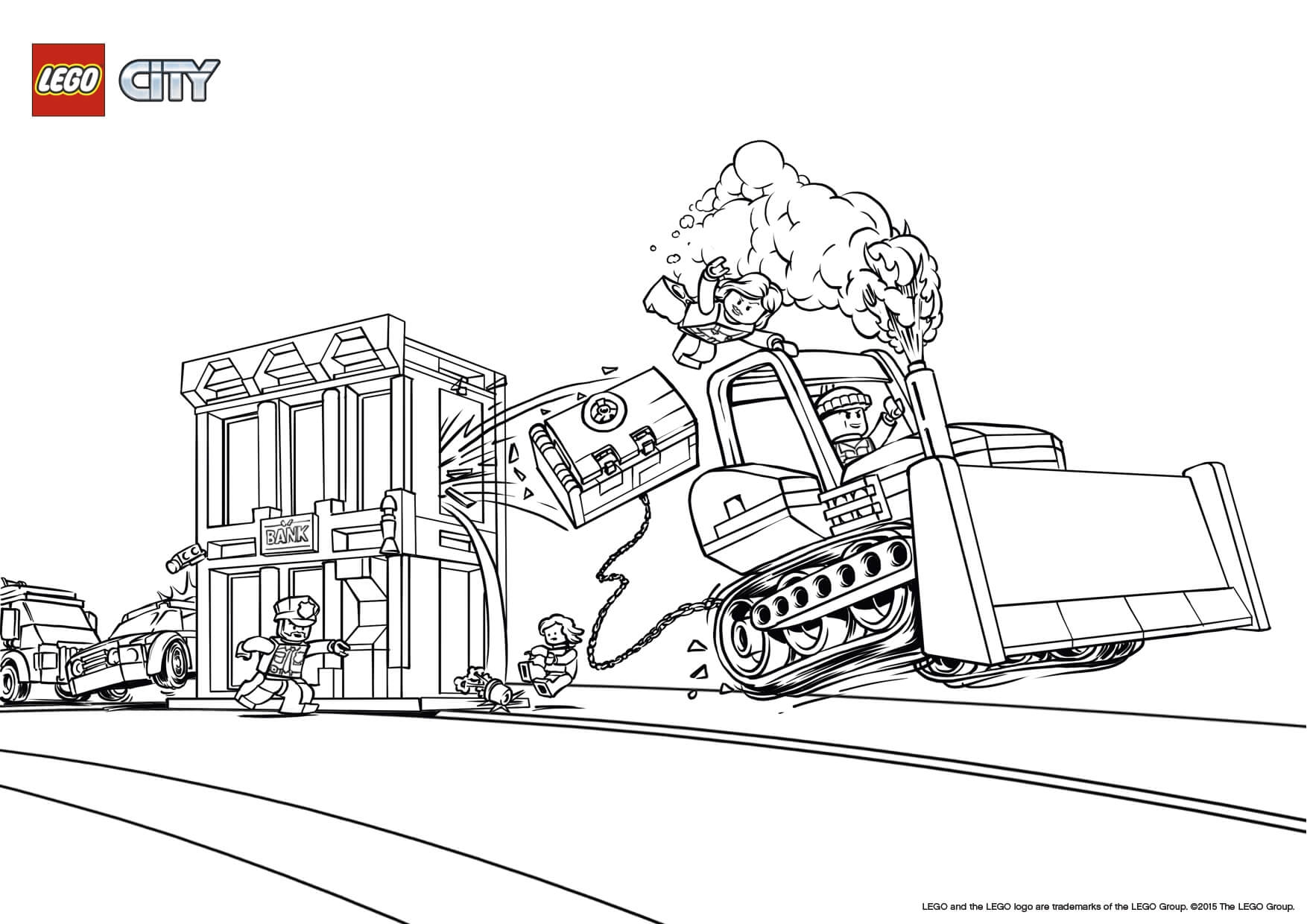 Lego City Coloring Pages Printable