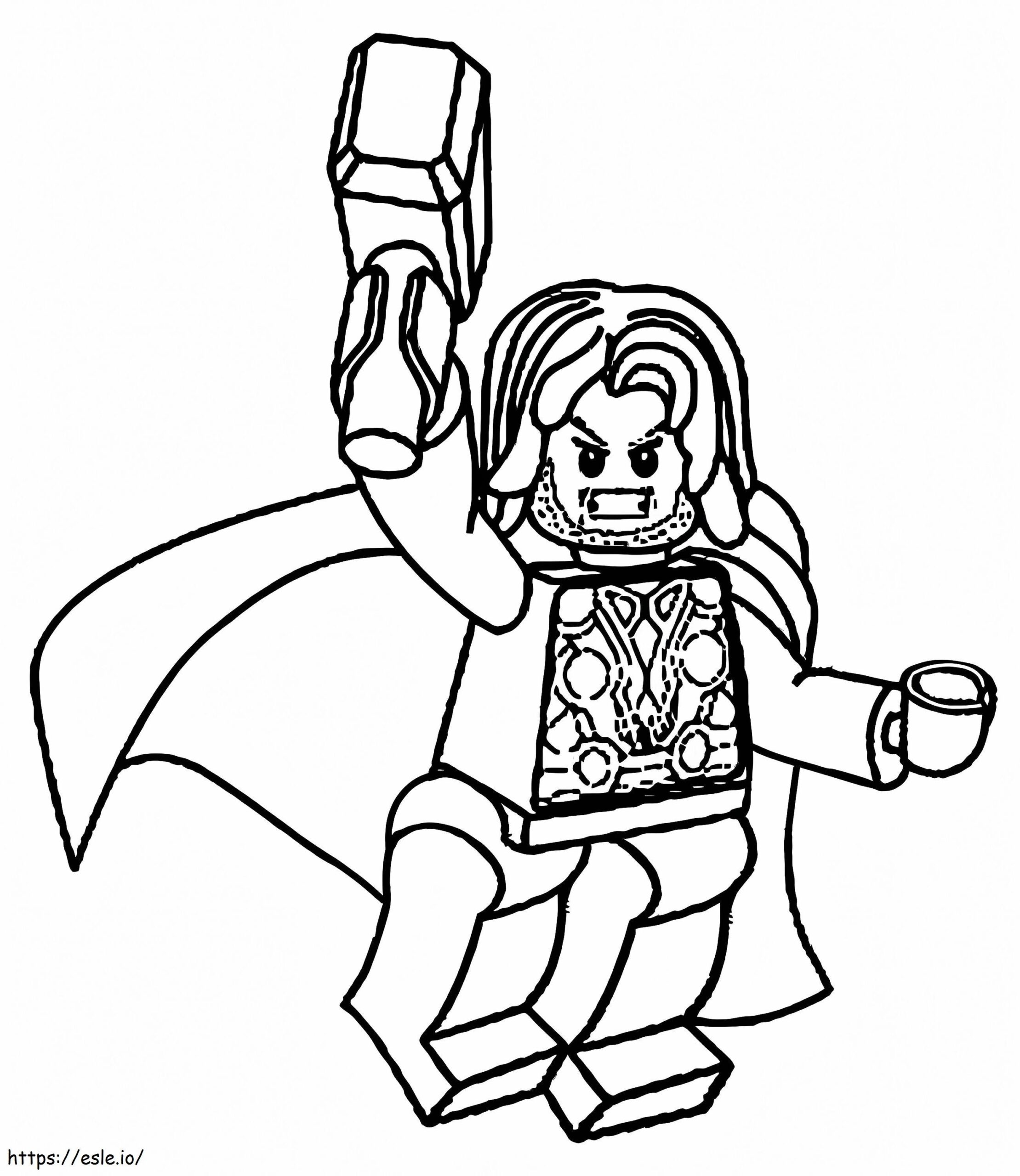 Lego Thor Attack Coloring Page
