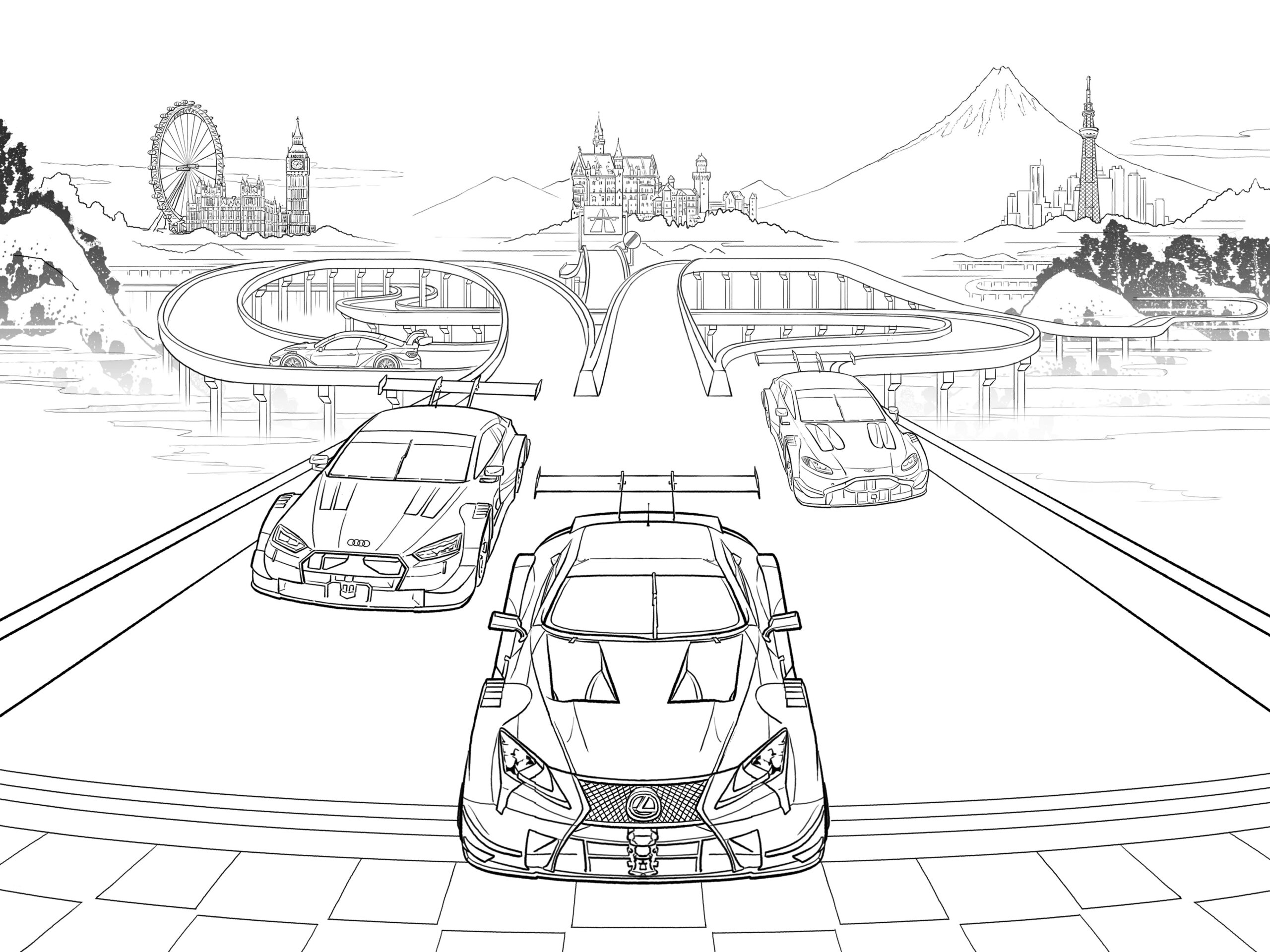 Lexus Colouring Design Your Own LC 500 Racing Car Lexus UK Magazine