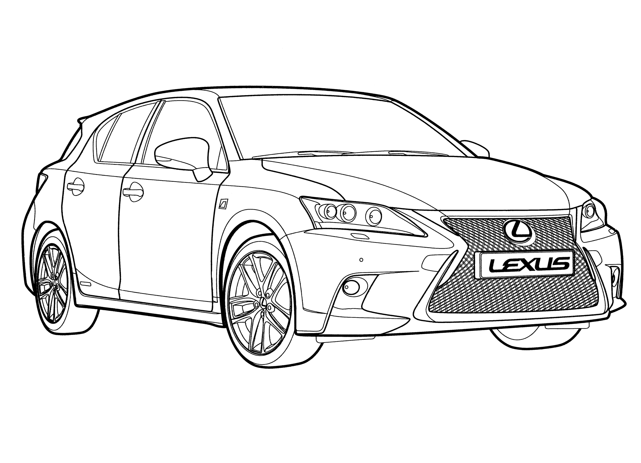 Lexus Coloring Pages Printable