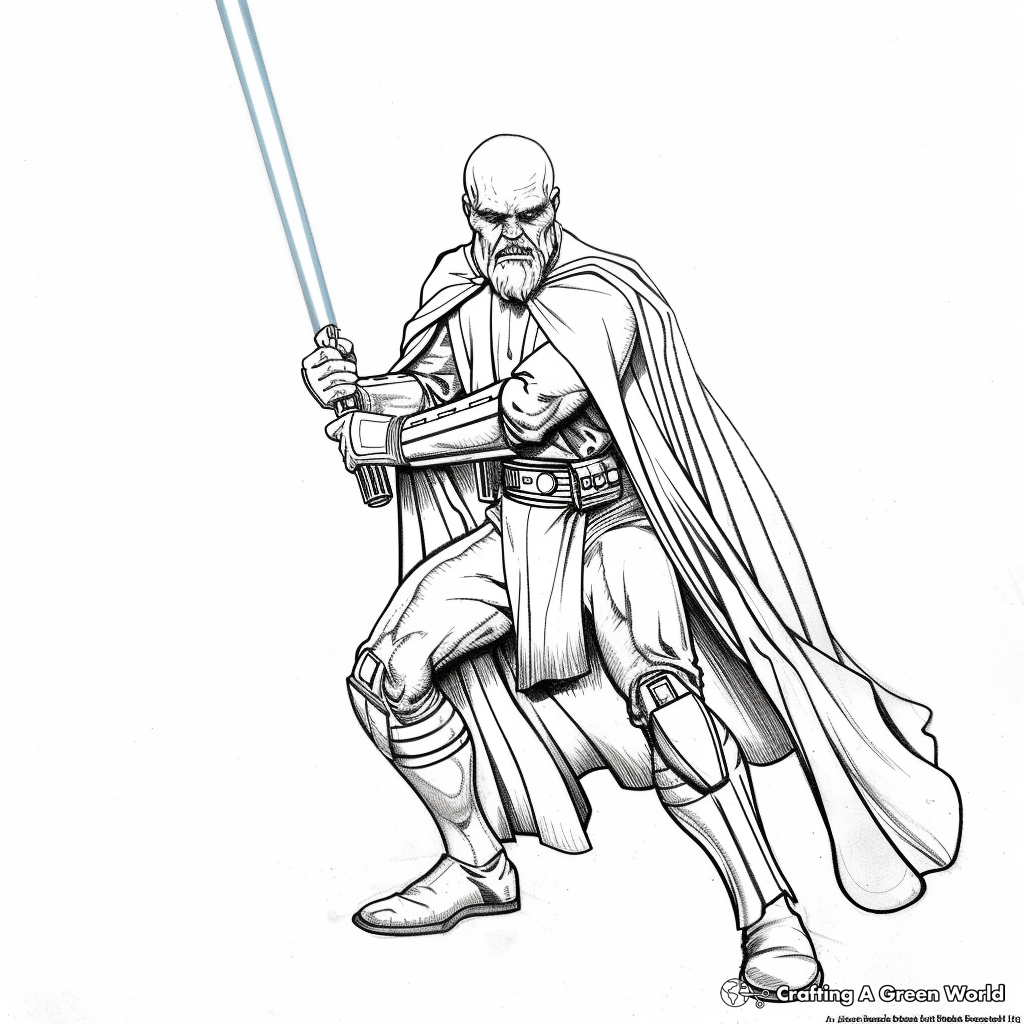 Count Dooku De Star Wars Coloring Page
