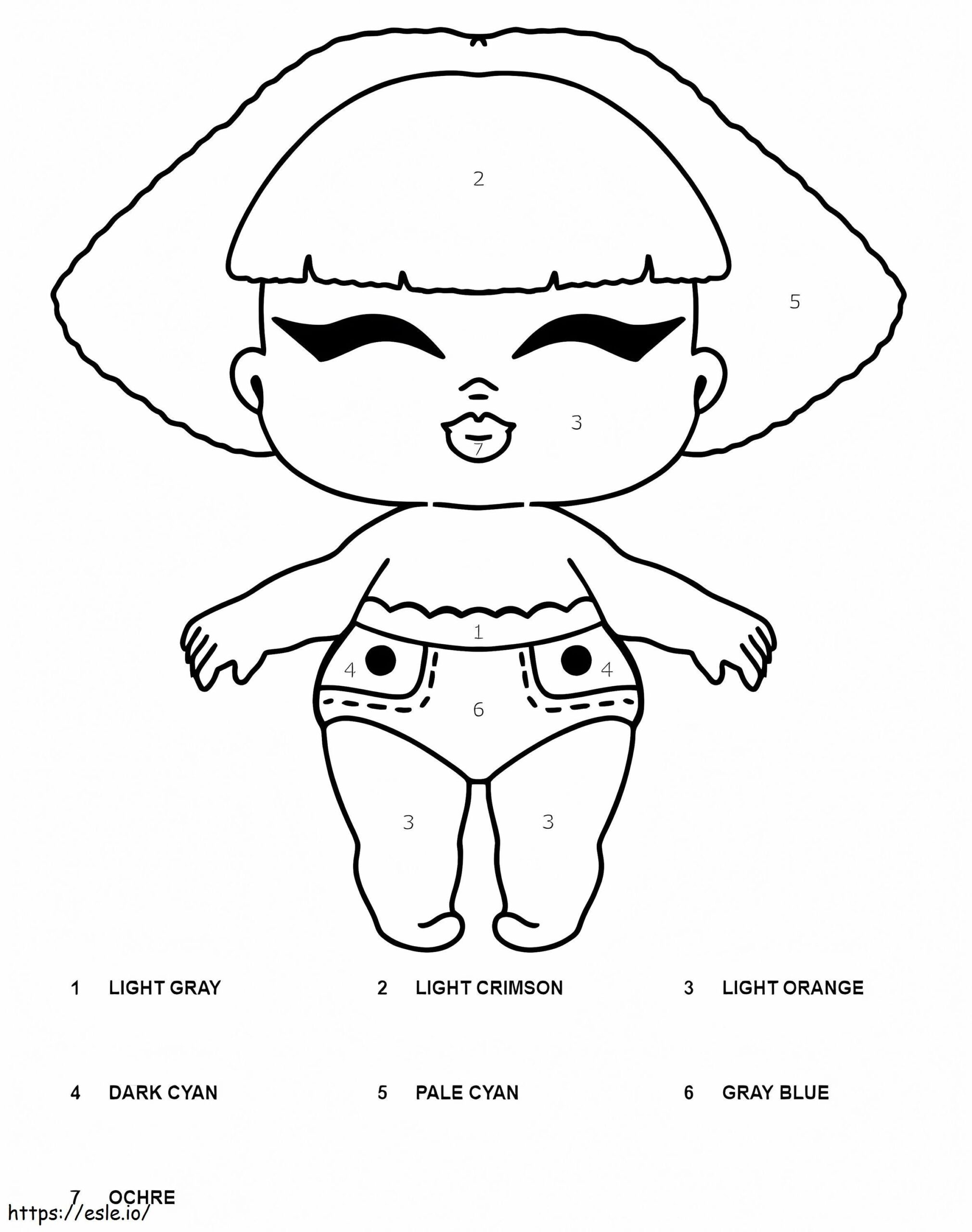 Lil Pranksta LOL Surprise Color By Number Coloring Page
