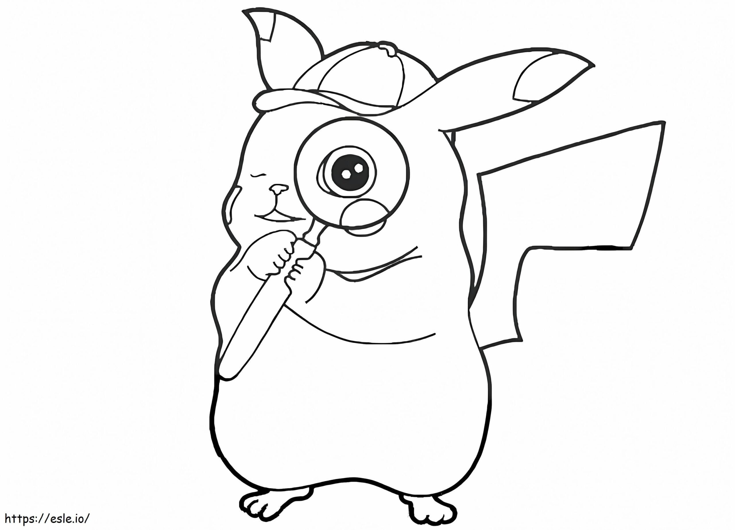 Lindo Detective Pikachu Coloring Page