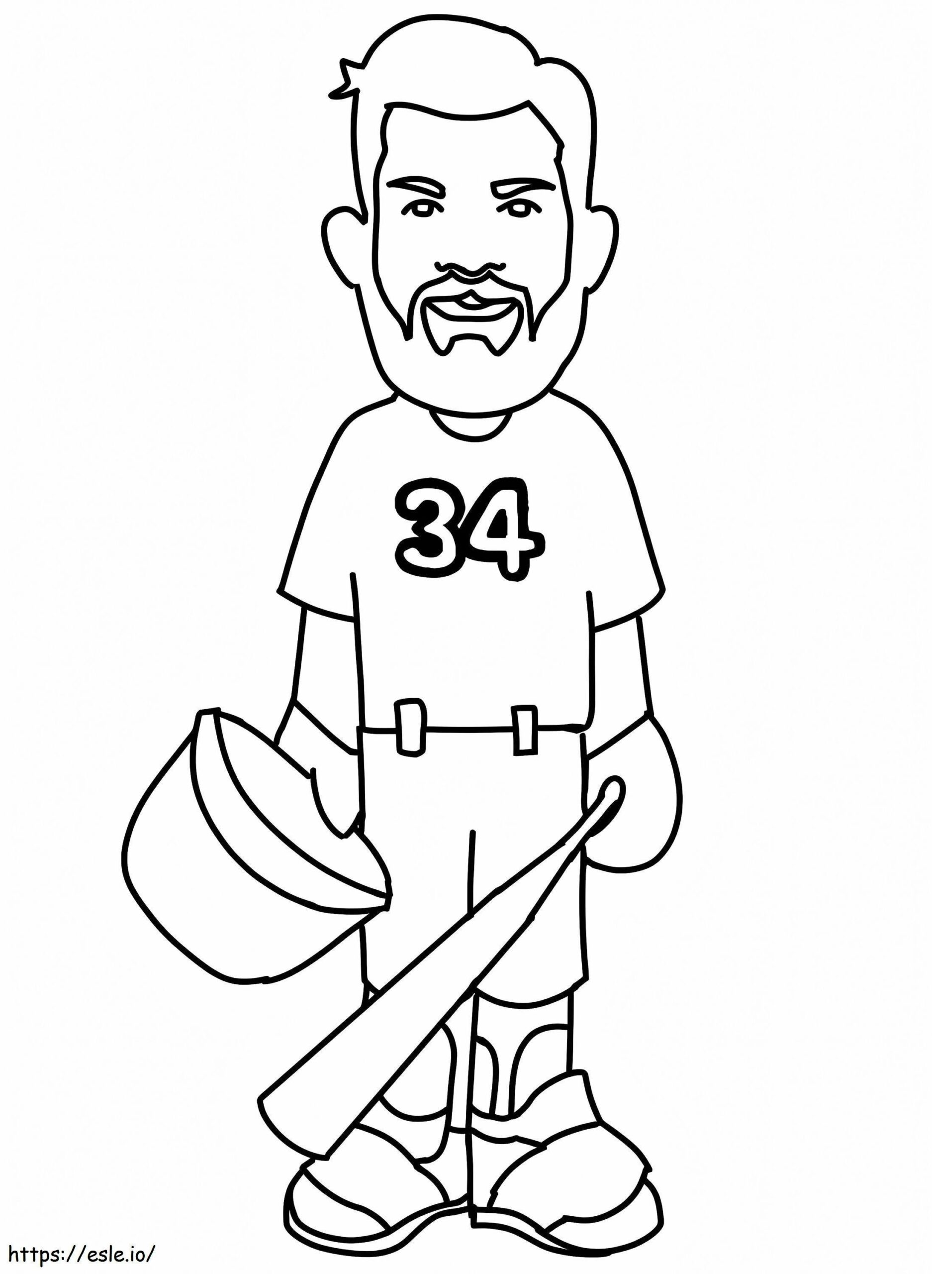 Little Bryce Harper Coloring Page