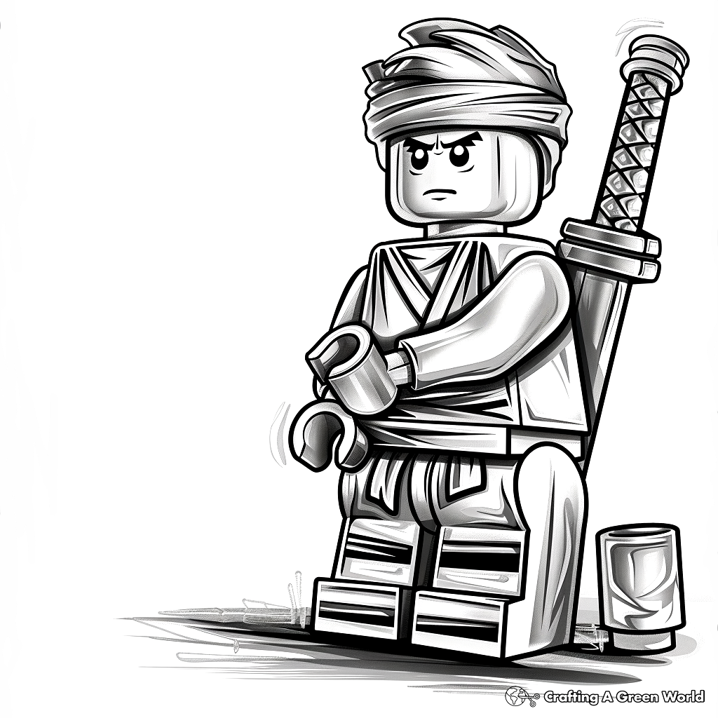 Evil Green Ninja From Ninjago Coloring Page