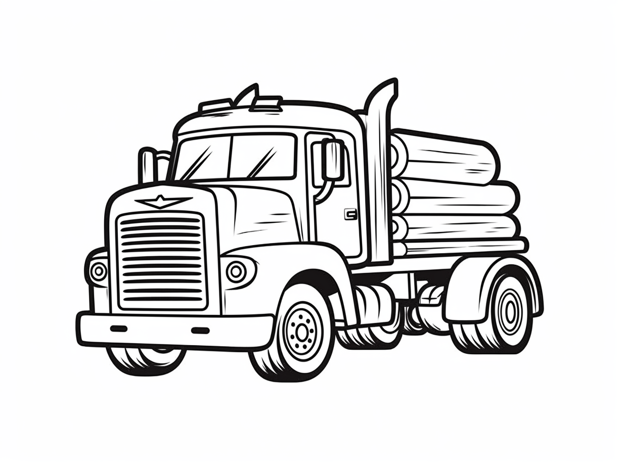 Log Truck Coloring Pages Top 37 Free Printable Designs
