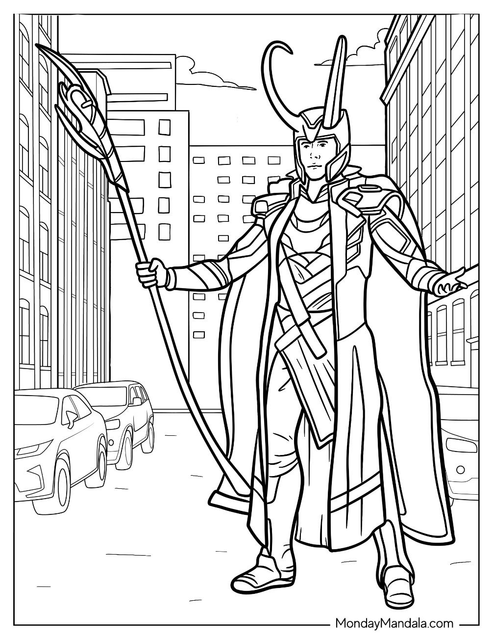 Loki Coloring Pages