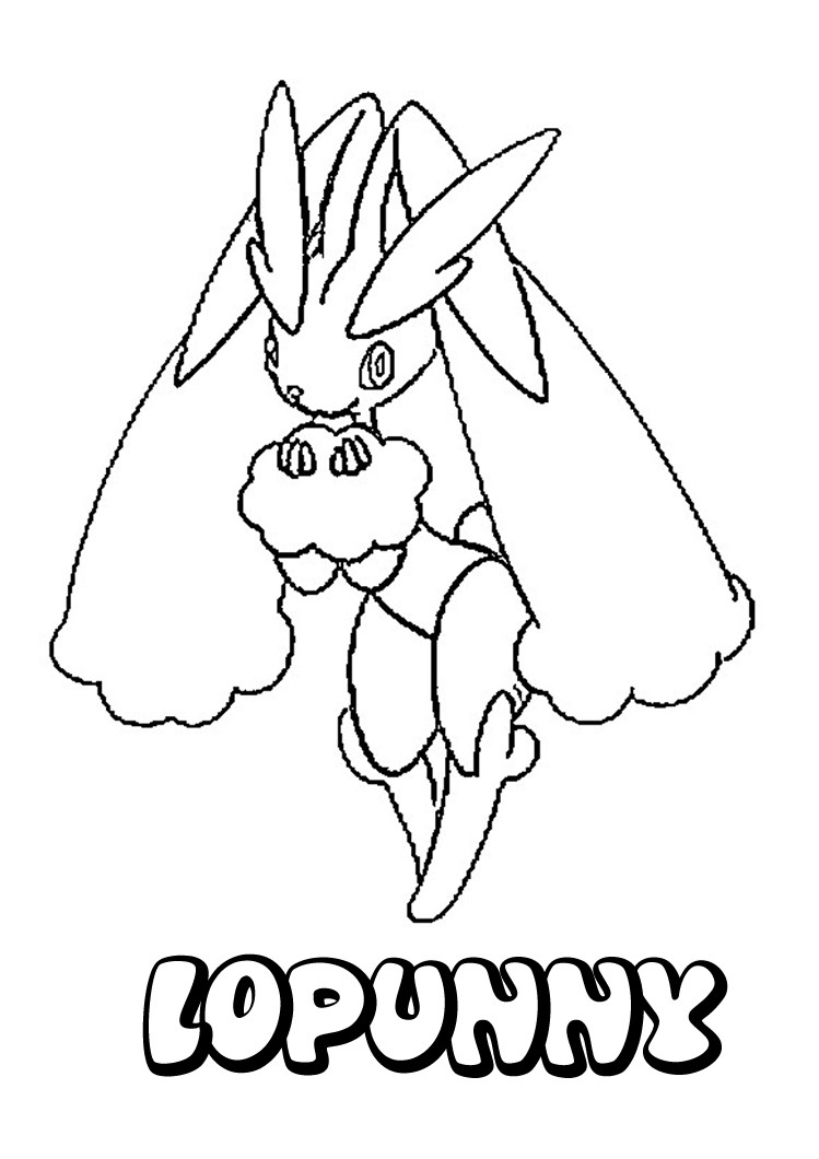 Lopunny Coloring Pages Hellokids