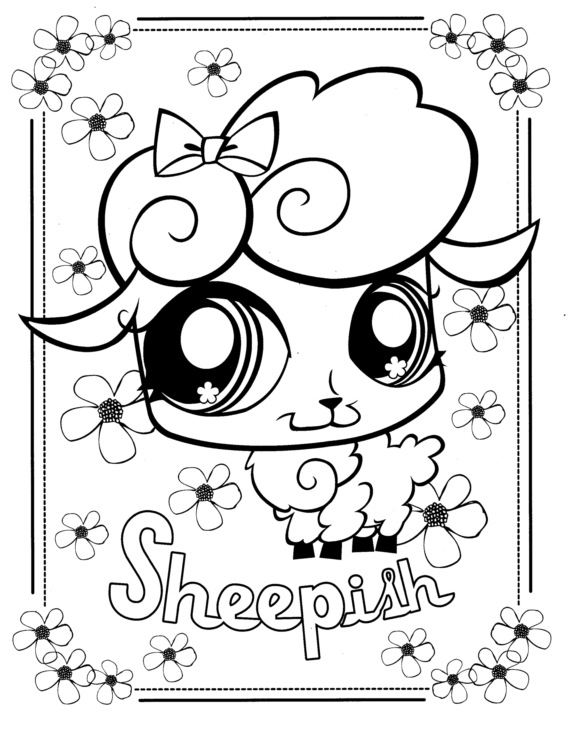  LPS Sheep Coloring Pages Littlest Brainrot