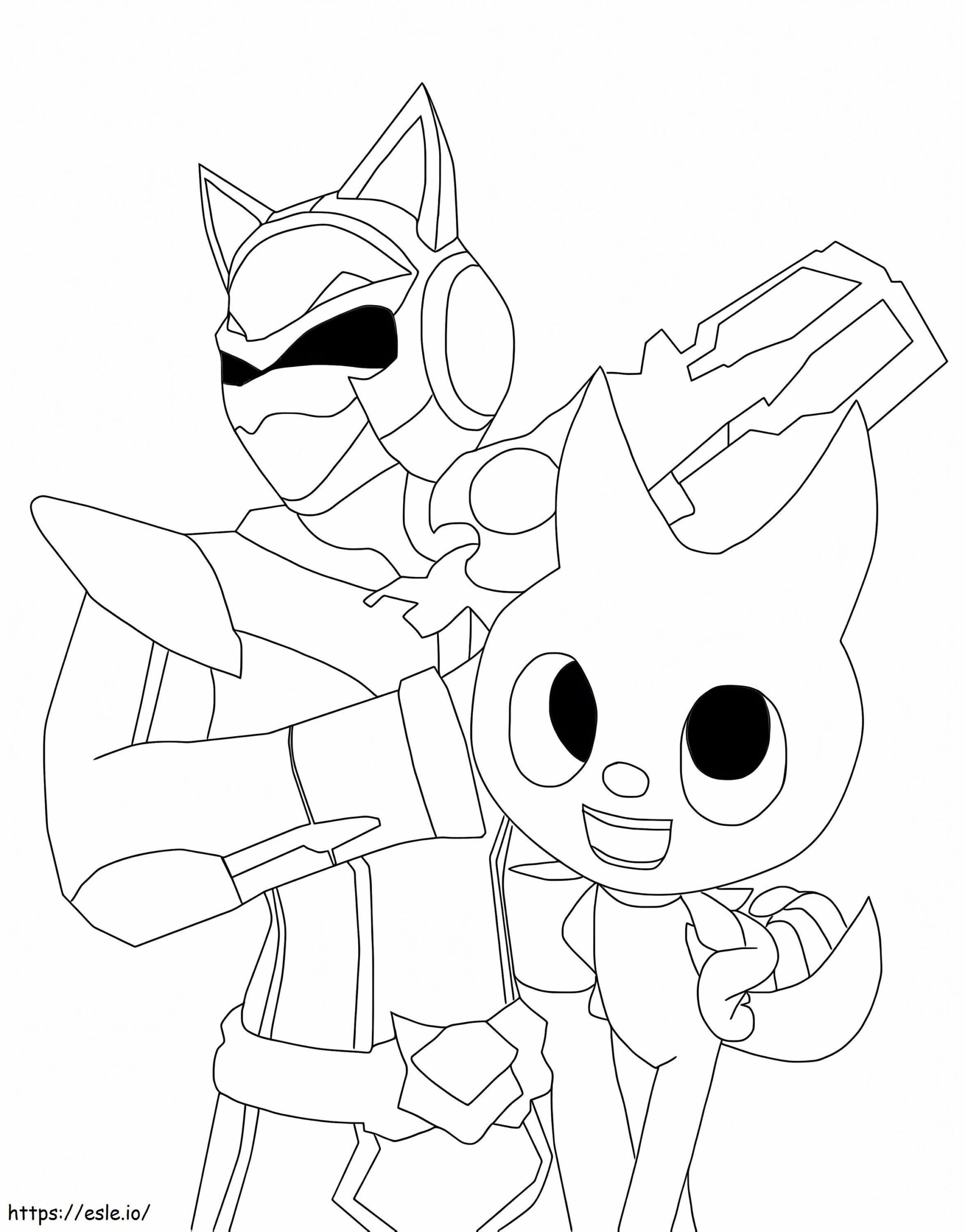 Lucy From Miniforce Coloring Page