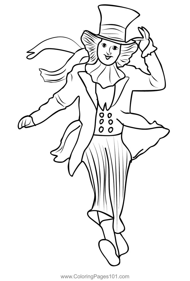 Mad Hatter Coloring Page