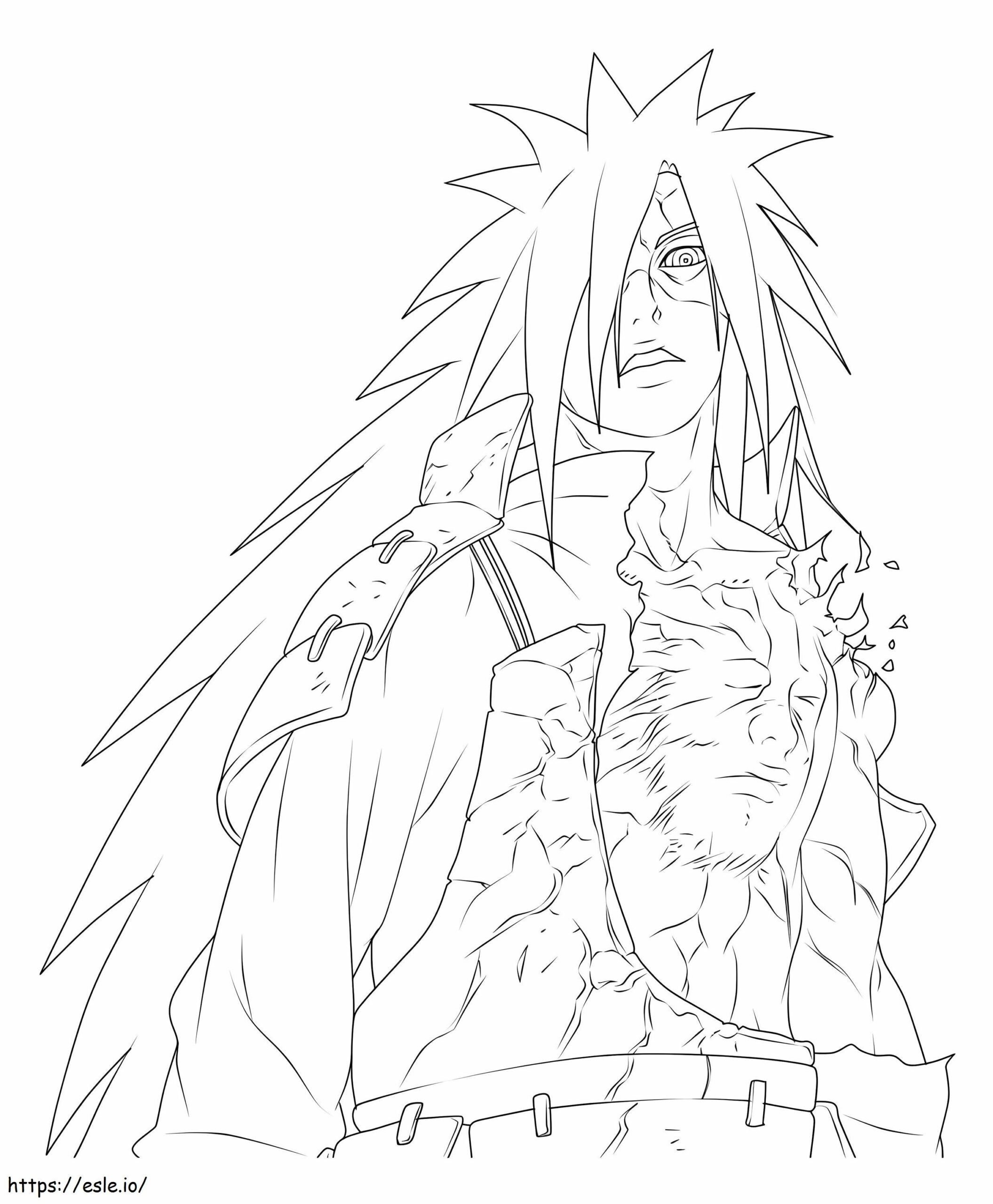 Madara Sitting Coloring Page