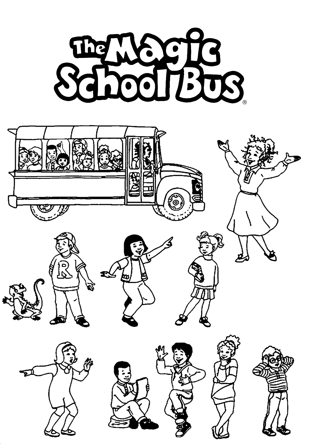 Magic School Bus Coloring Pages Printable Coloring Pages FREE
